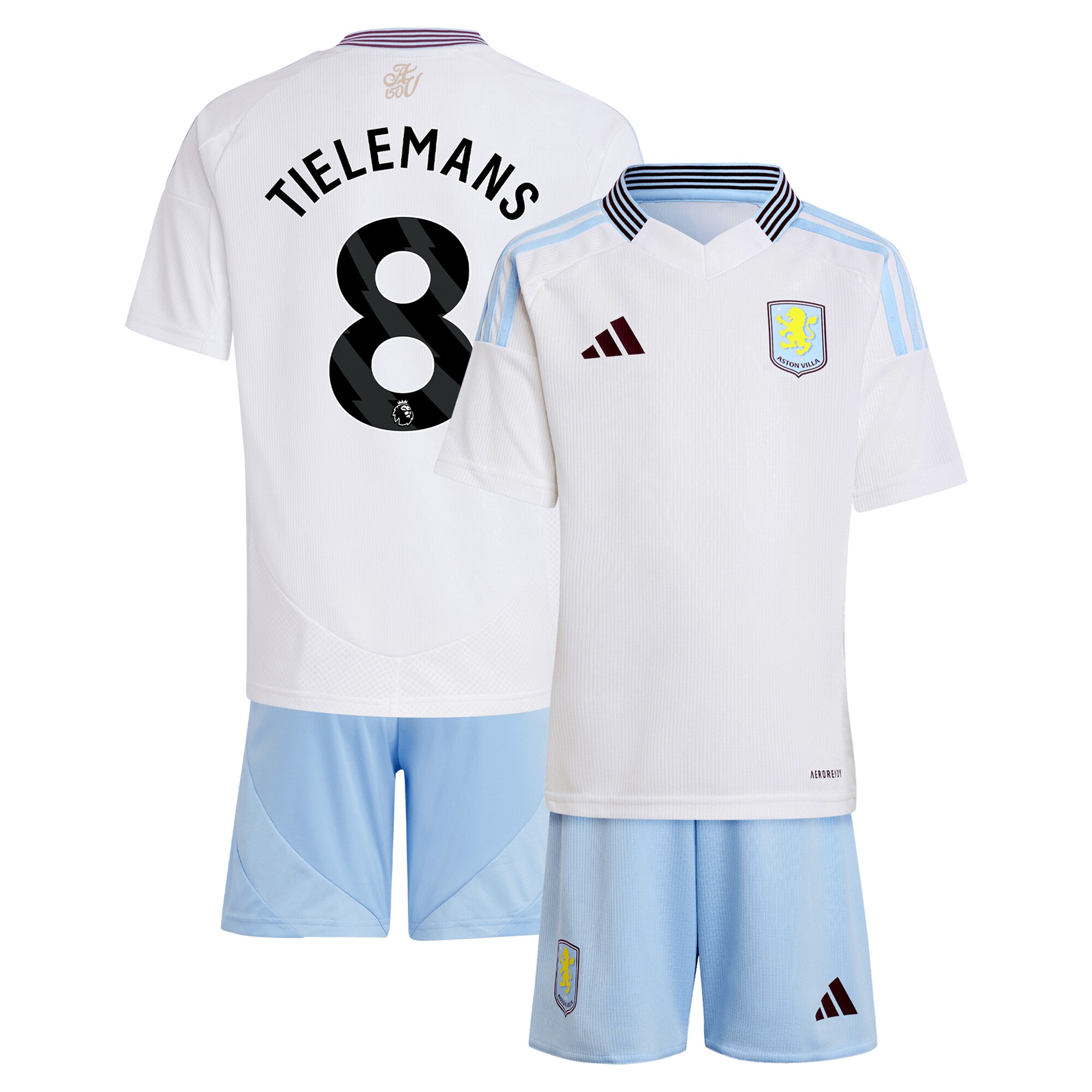 aston villa adidas away mini kit 2024-25 with tielemans 8 printing Collection | Official Aston Villa Jerseys