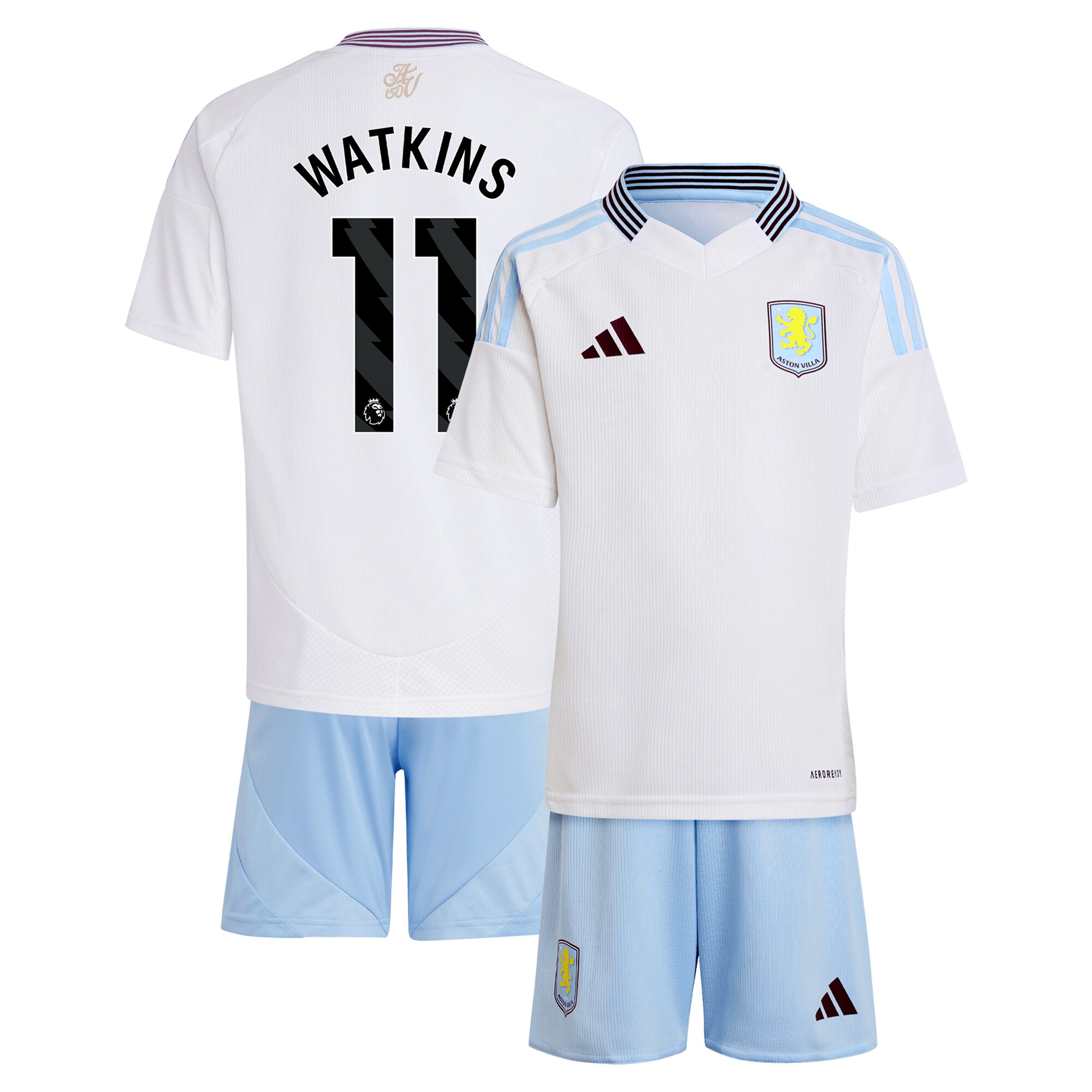 aston villa adidas away mini kit 2024-25 with watkins 11 printing Collection | Official Aston Villa Jerseys