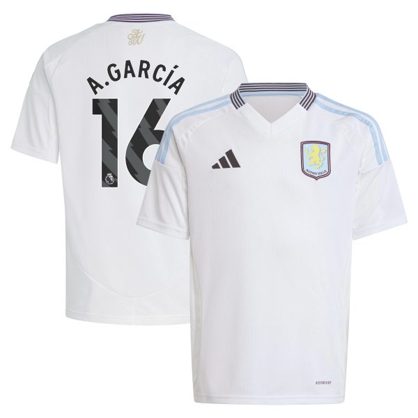 aston villa adidas away shirt 2024-25 – kids with a.garcía 16 printing Collection | Official Aston Villa Jerseys