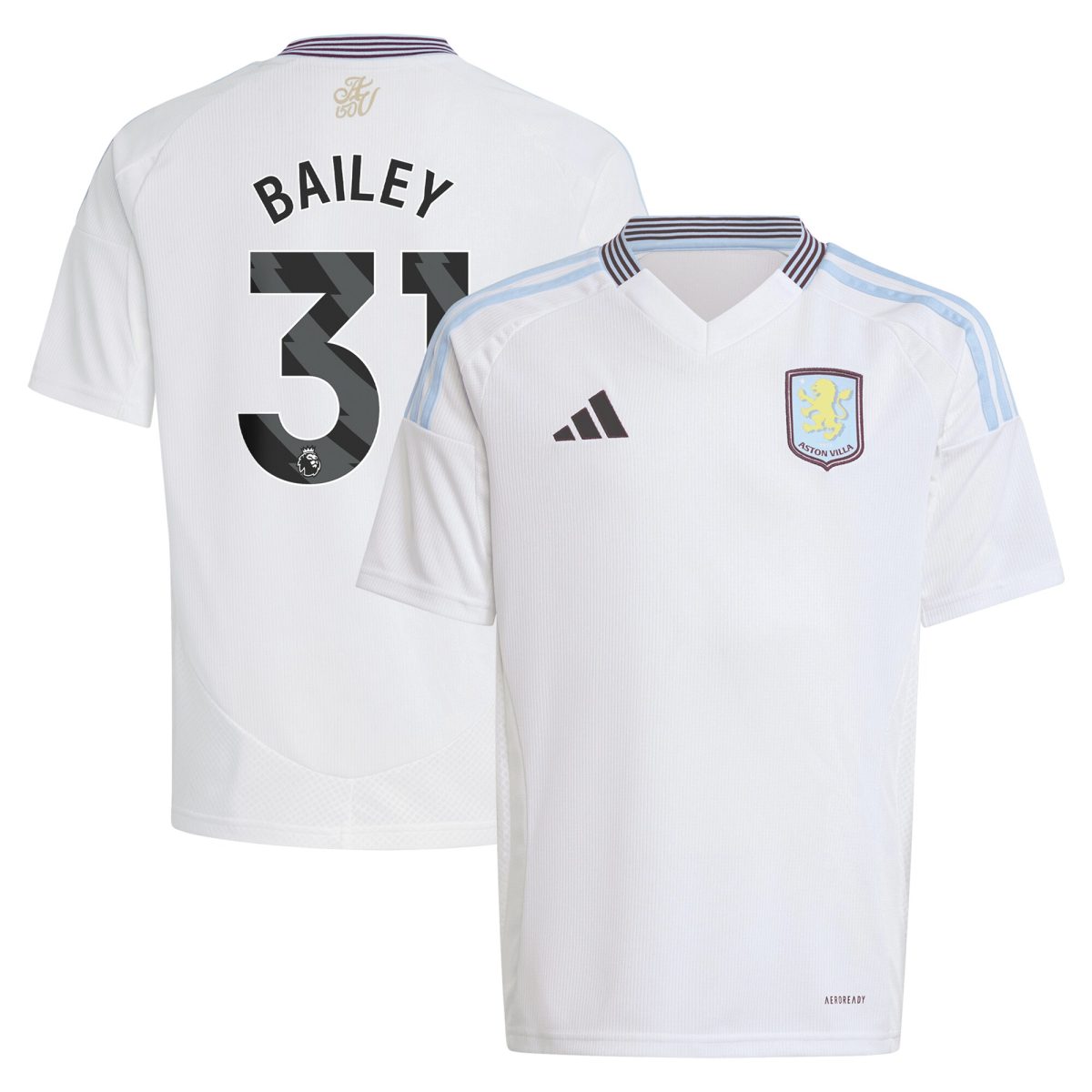 aston villa adidas away shirt 2024-25 – kids with bailey 31 printing Collection | Official Aston Villa Jerseys