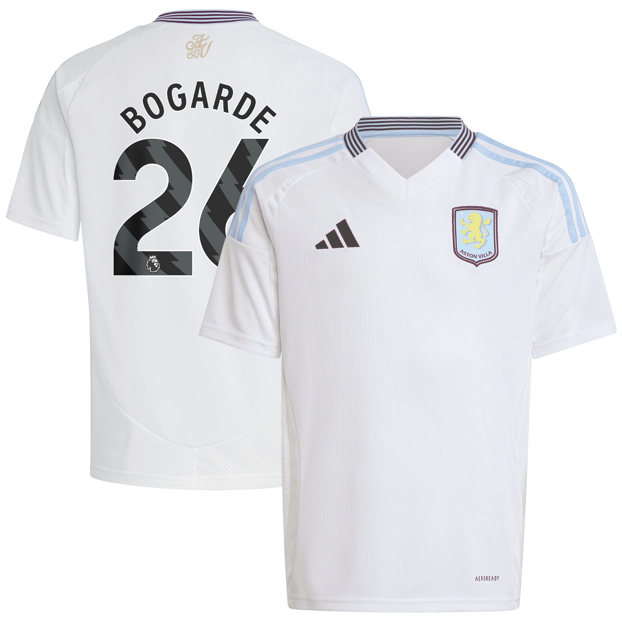 aston villa adidas away shirt 2024-25 – kids with bogarde 26 printing Collection | Official Aston Villa Jerseys