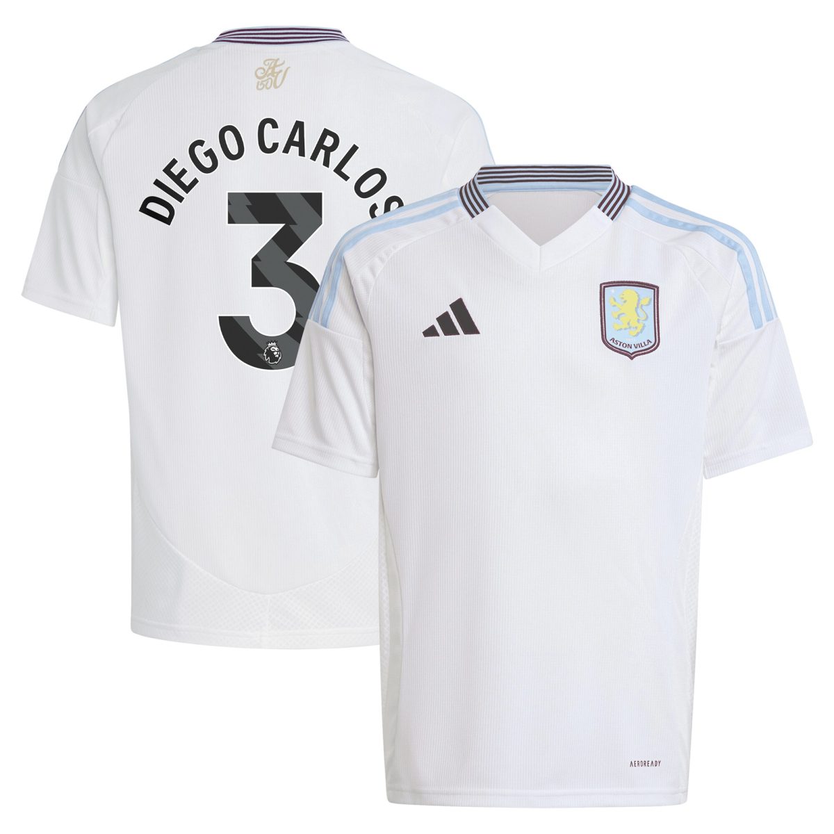 aston villa adidas away shirt 2024-25 – kids with diego carlos 3 printing Collection | Official Aston Villa Jerseys