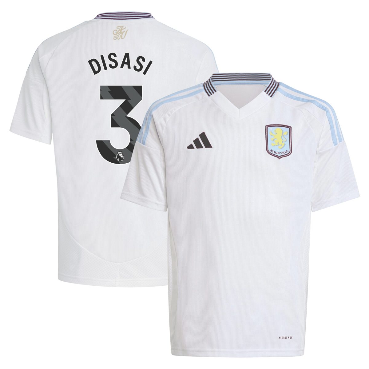 aston villa adidas away shirt 2024-25 – kids with disasi 3 printing Collection | Official Aston Villa Jerseys