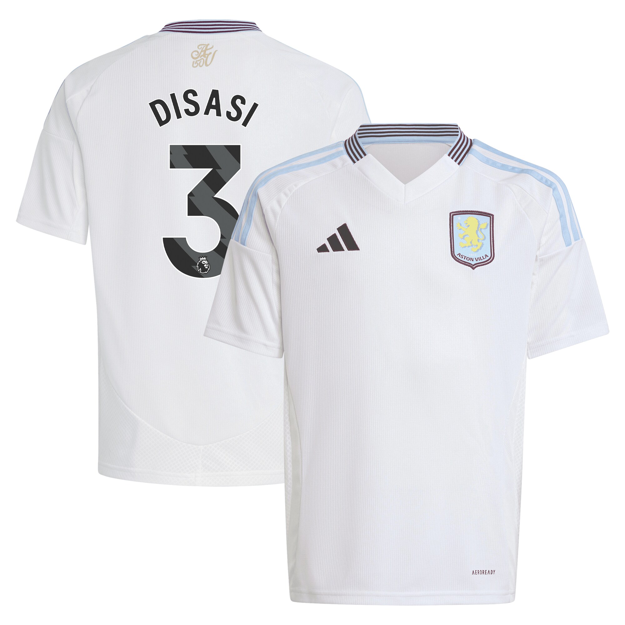aston villa adidas away shirt 2024-25 – kids with disasi 3 printing Collection | Official Aston Villa Jerseys