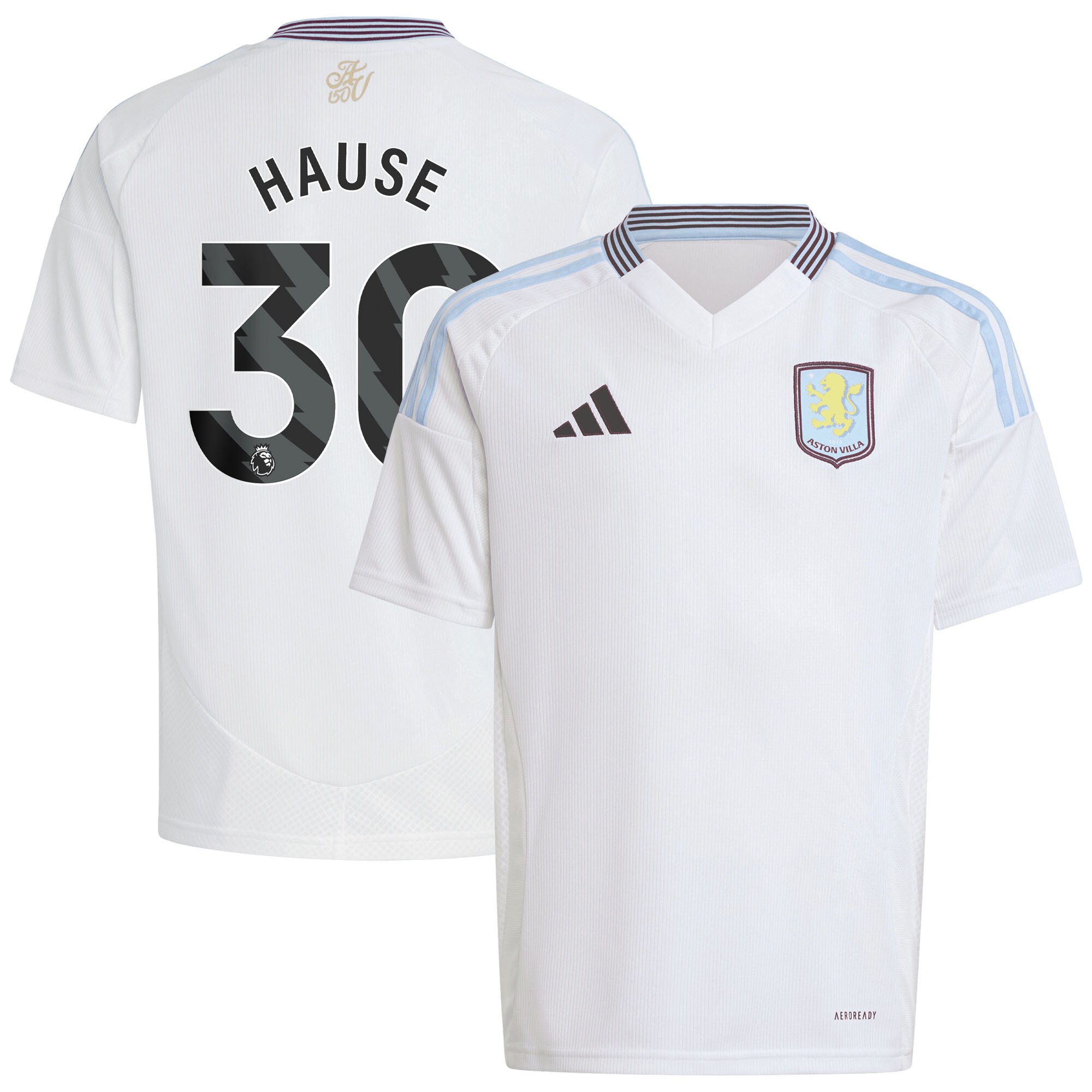 aston villa adidas away shirt 2024-25 – kids with hause 30 printing Collection | Official Aston Villa Jerseys