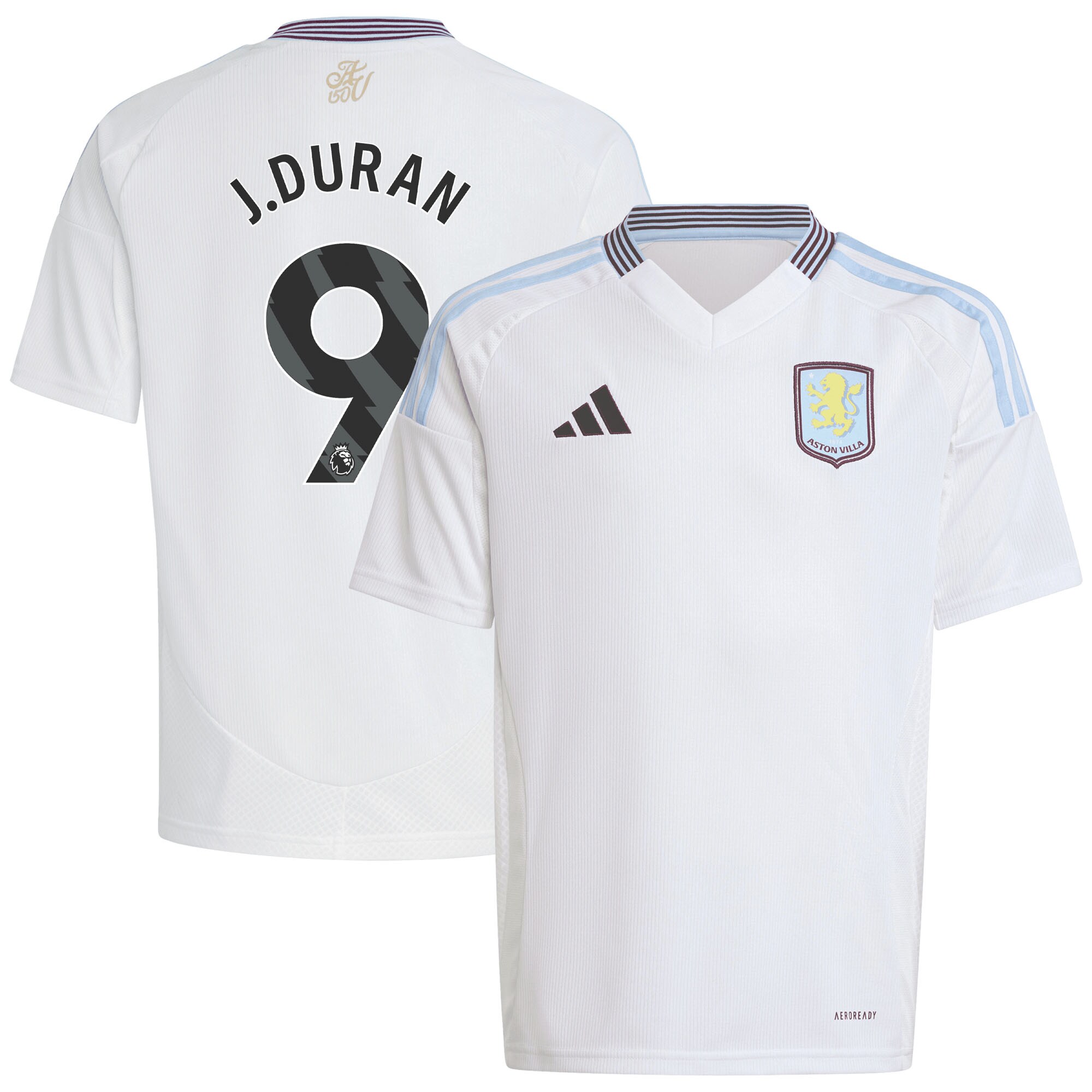 aston villa adidas away shirt 2024-25 – kids with j.duran 9 printing Collection | Official Aston Villa Jerseys