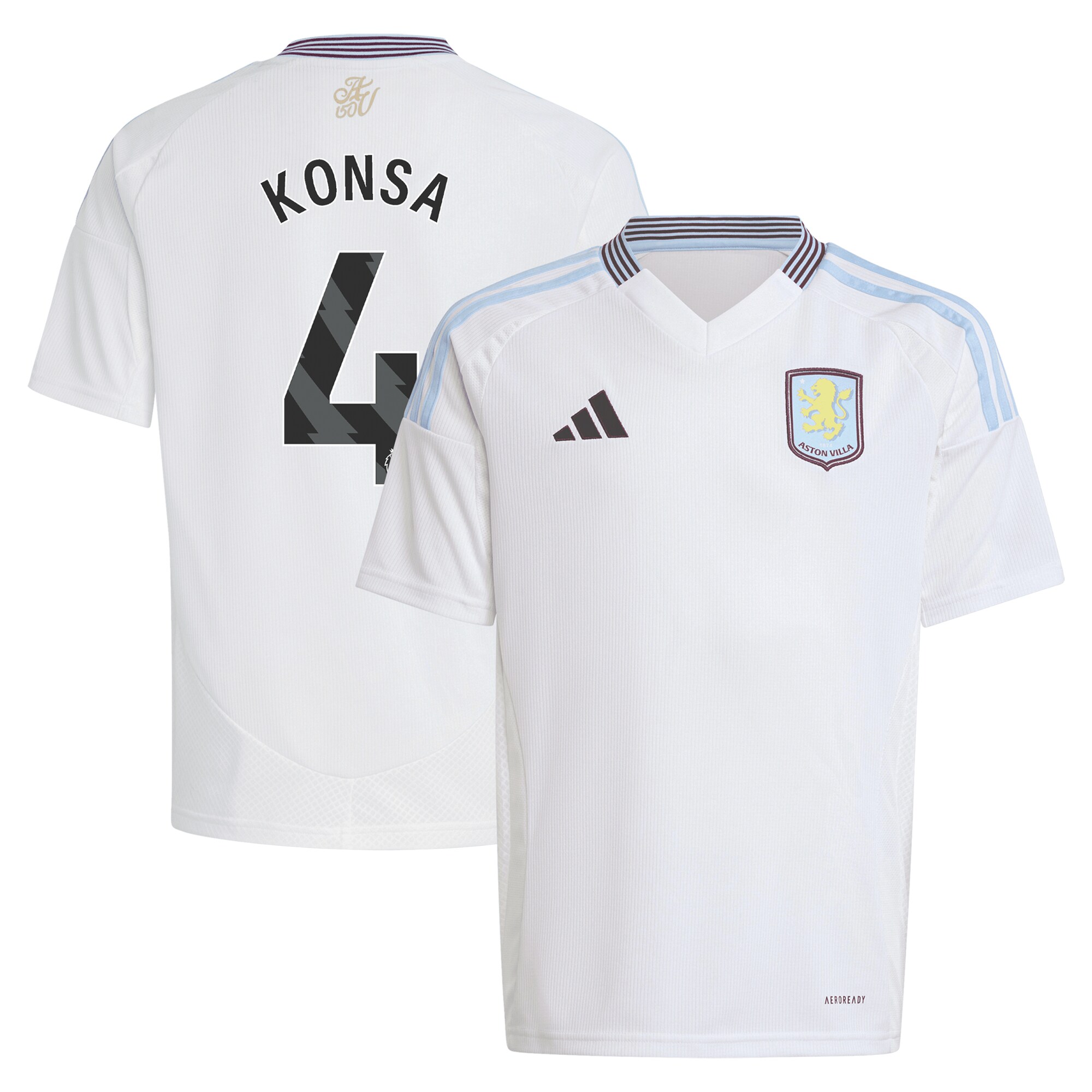 aston villa adidas away shirt 2024-25 – kids with konsa 4 printing Collection | Official Aston Villa Jerseys