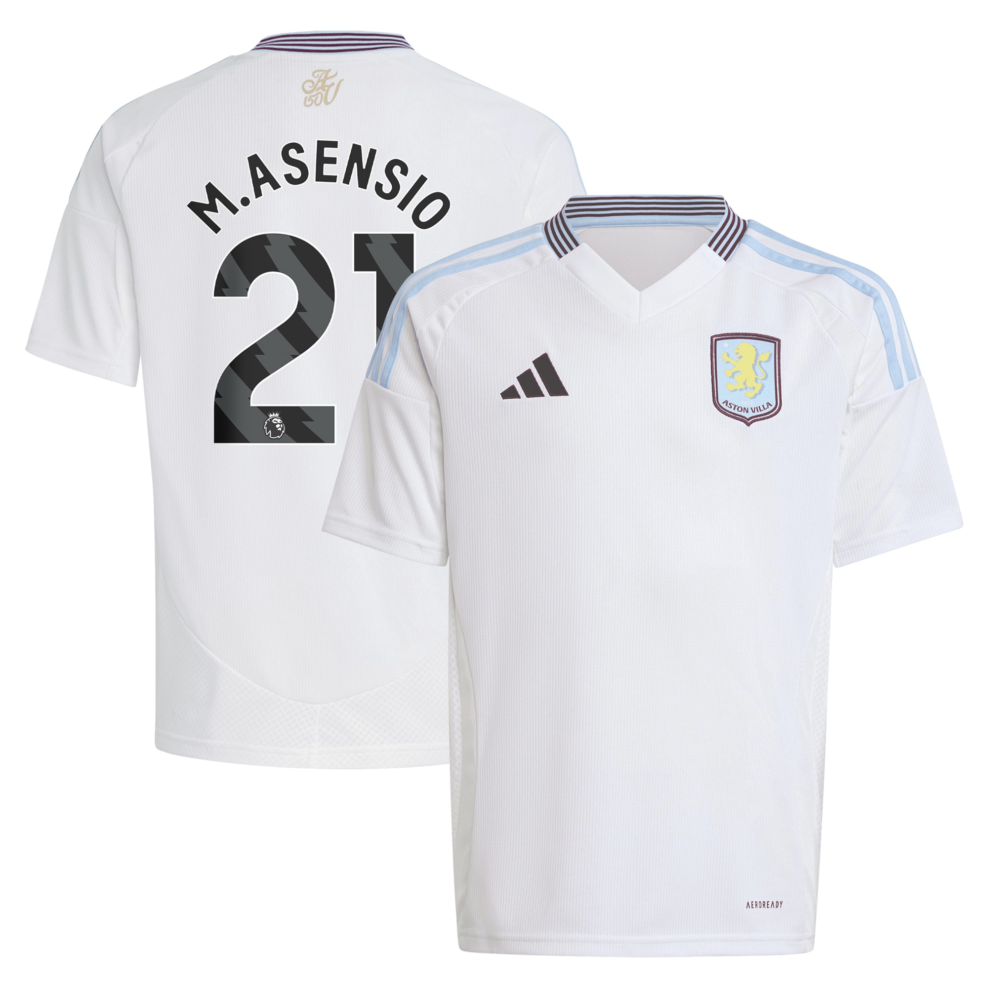 aston villa adidas away shirt 2024-25 – kids with m.asensio 21 printing Collection | Official Aston Villa Jerseys