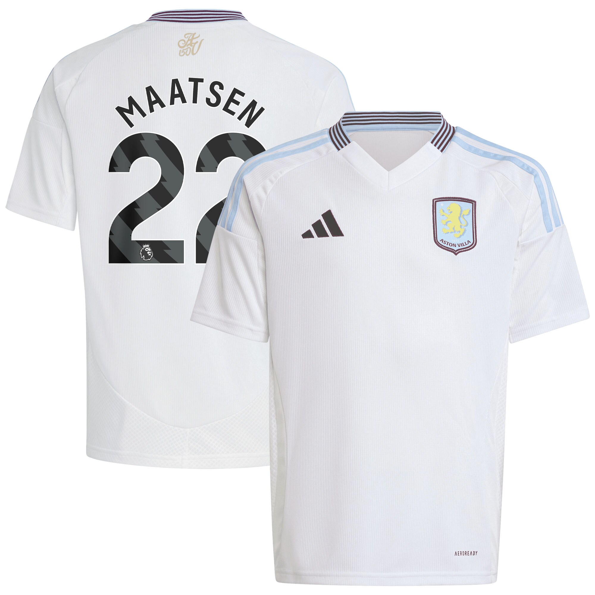 aston villa adidas away shirt 2024-25 – kids with maatsen 22 printing Collection | Official Aston Villa Jerseys