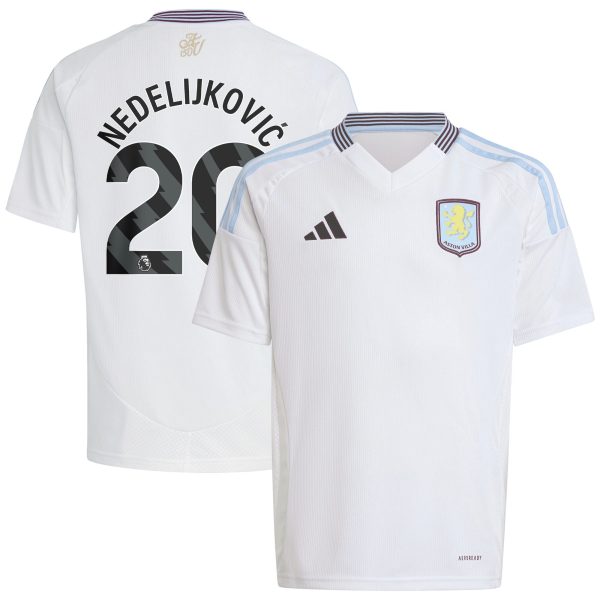 aston villa adidas away shirt 2024-25 – kids with nedeljković 20 printing Collection | Official Aston Villa Jerseys