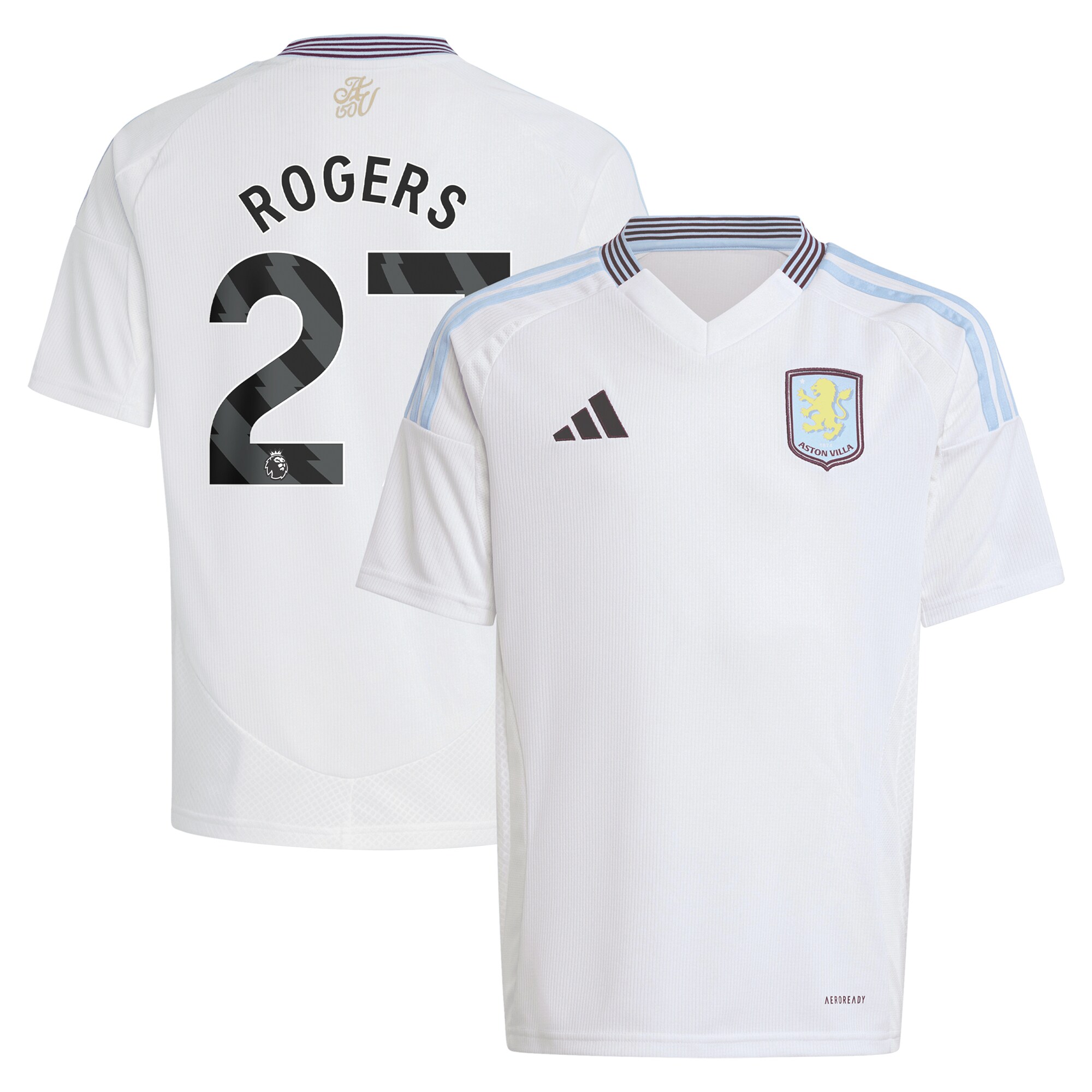aston villa adidas away shirt 2024-25 – kids with rogers 27 printing Collection | Official Aston Villa Jerseys