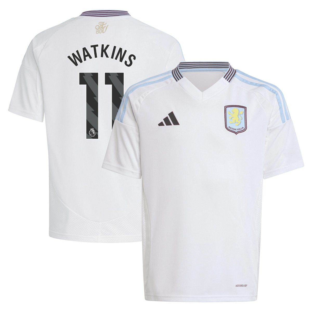 aston villa adidas away shirt 2024-25 – kids with watkins 11 printing Collection | Official Aston Villa Jerseys