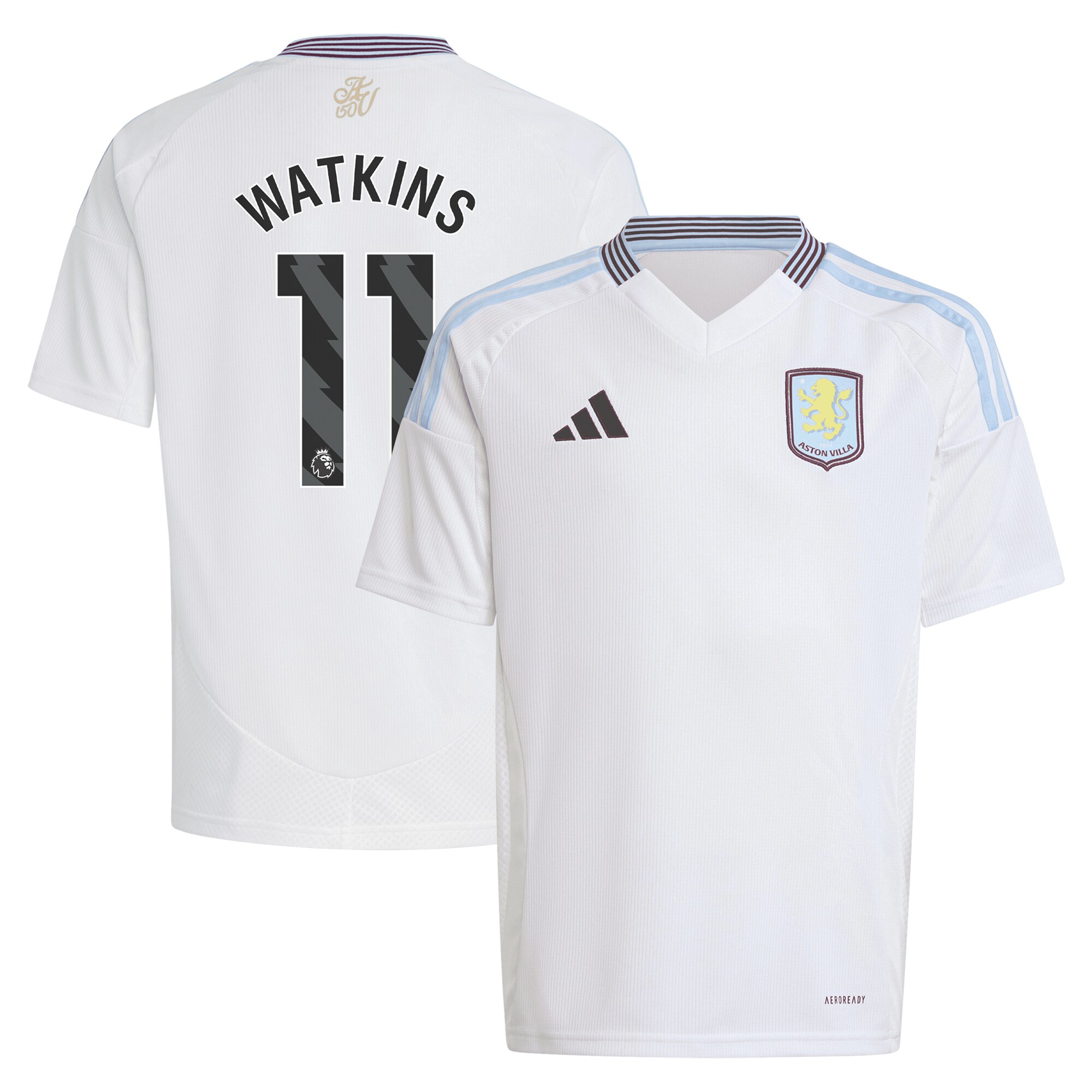 aston villa adidas away shirt 2024-25 – kids with watkins 11 printing Collection | Official Aston Villa Jerseys