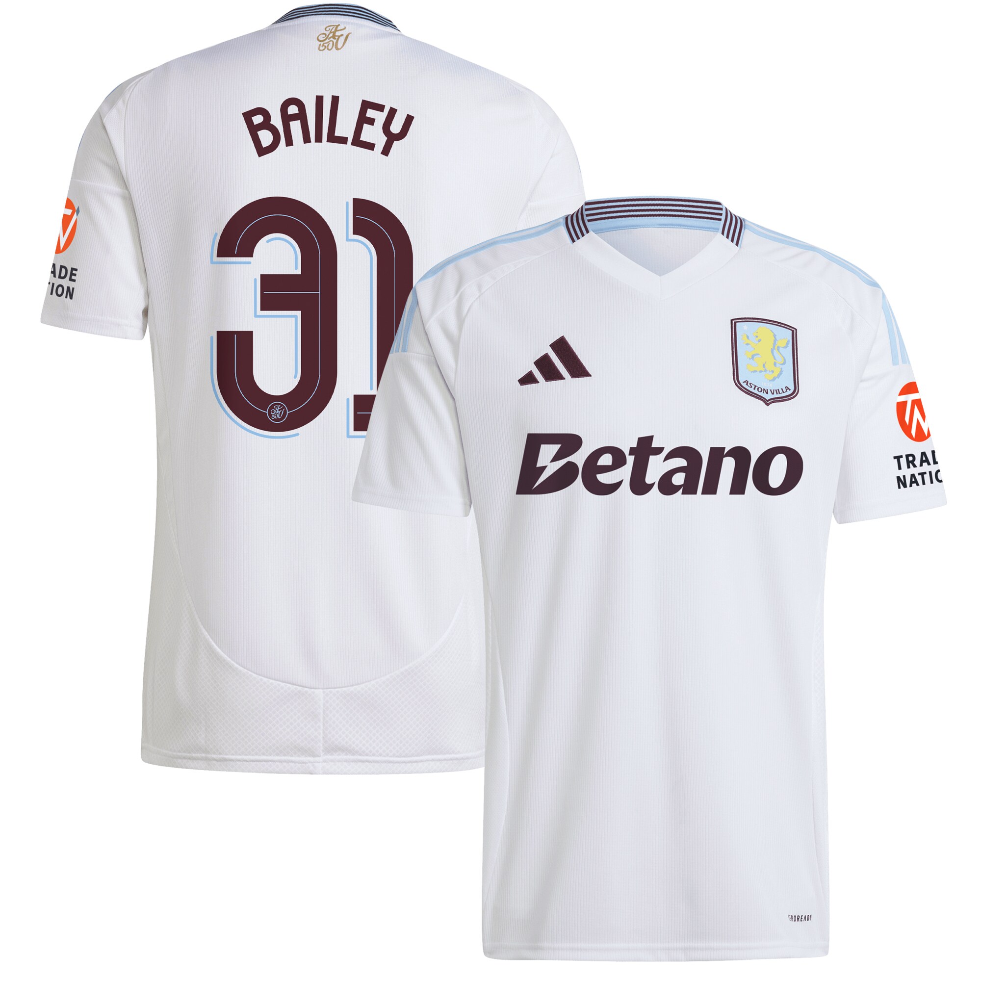 aston villa adidas away shirt 2024-25 with bailey 31 cup printing Collection | Official Aston Villa Jerseys