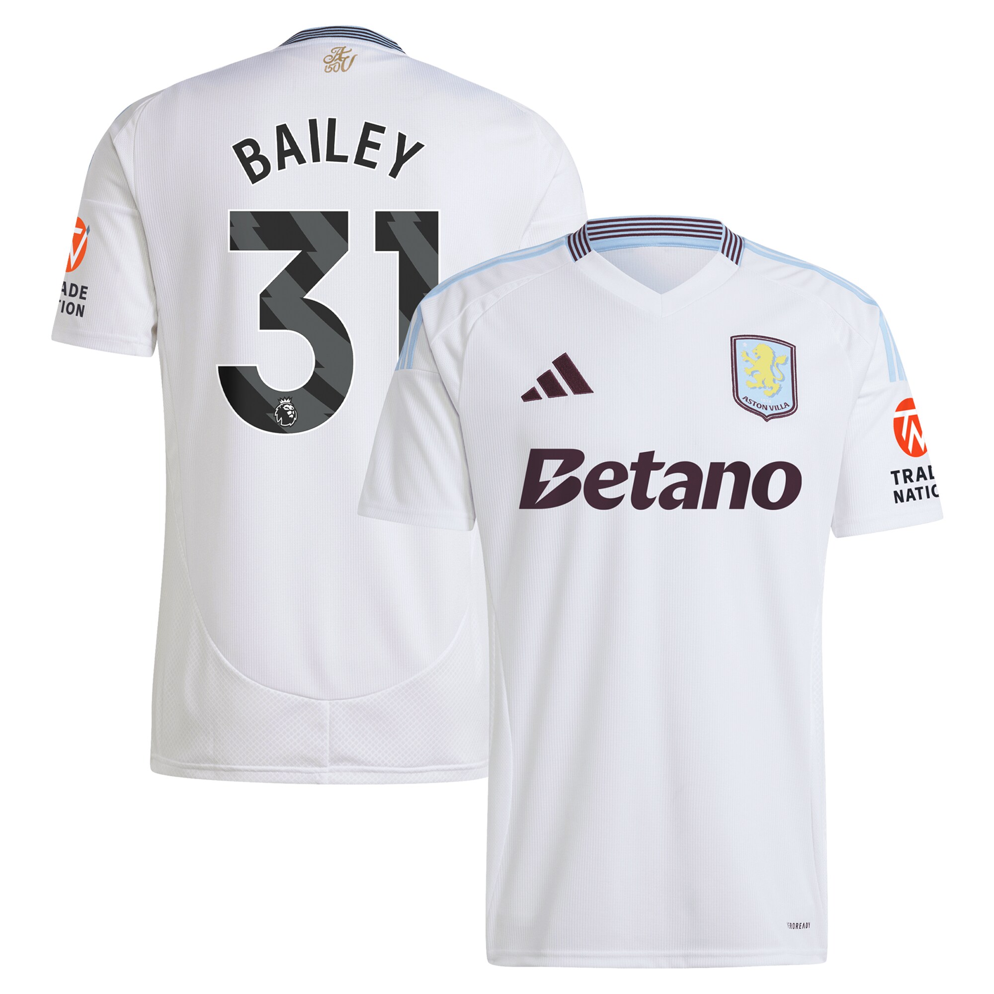 aston villa adidas away shirt 2024-25 with bailey 31 printing Collection | Official Aston Villa Jerseys