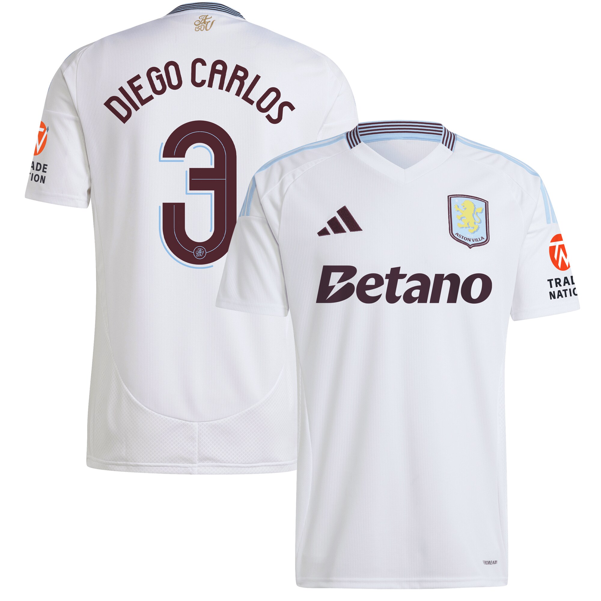 aston villa adidas away shirt 2024-25 with diego carlos 3 cup printing Collection | Official Aston Villa Jerseys