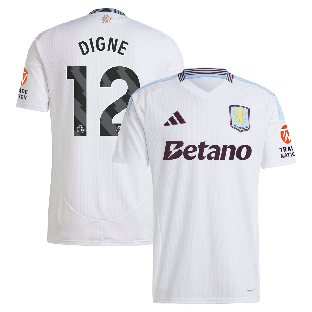 aston villa adidas away shirt 2024-25 with digne 12 printing Collection | Official Aston Villa Jerseys