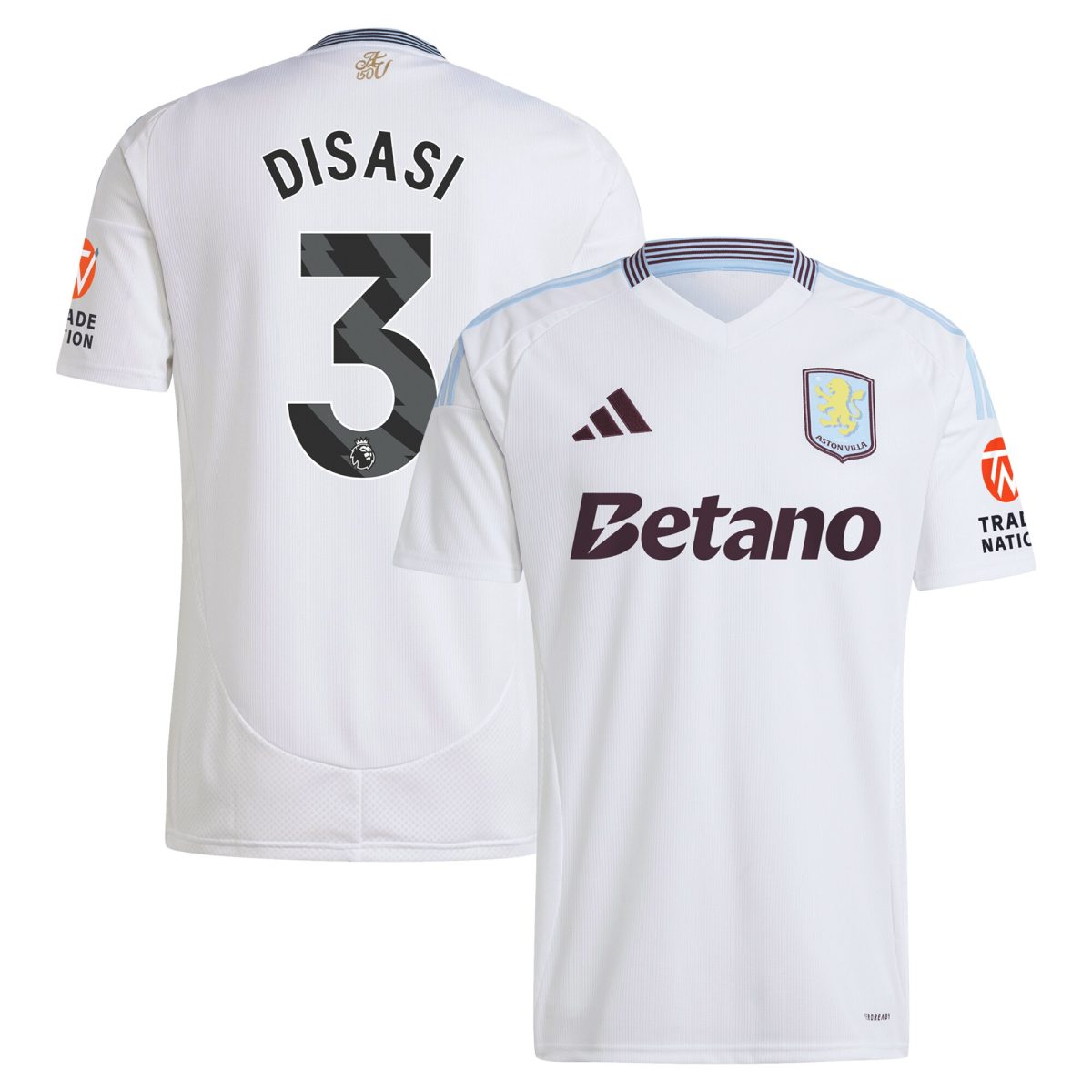 aston villa adidas away shirt 2024-25 with disasi 3 printing Collection | Official Aston Villa Jerseys
