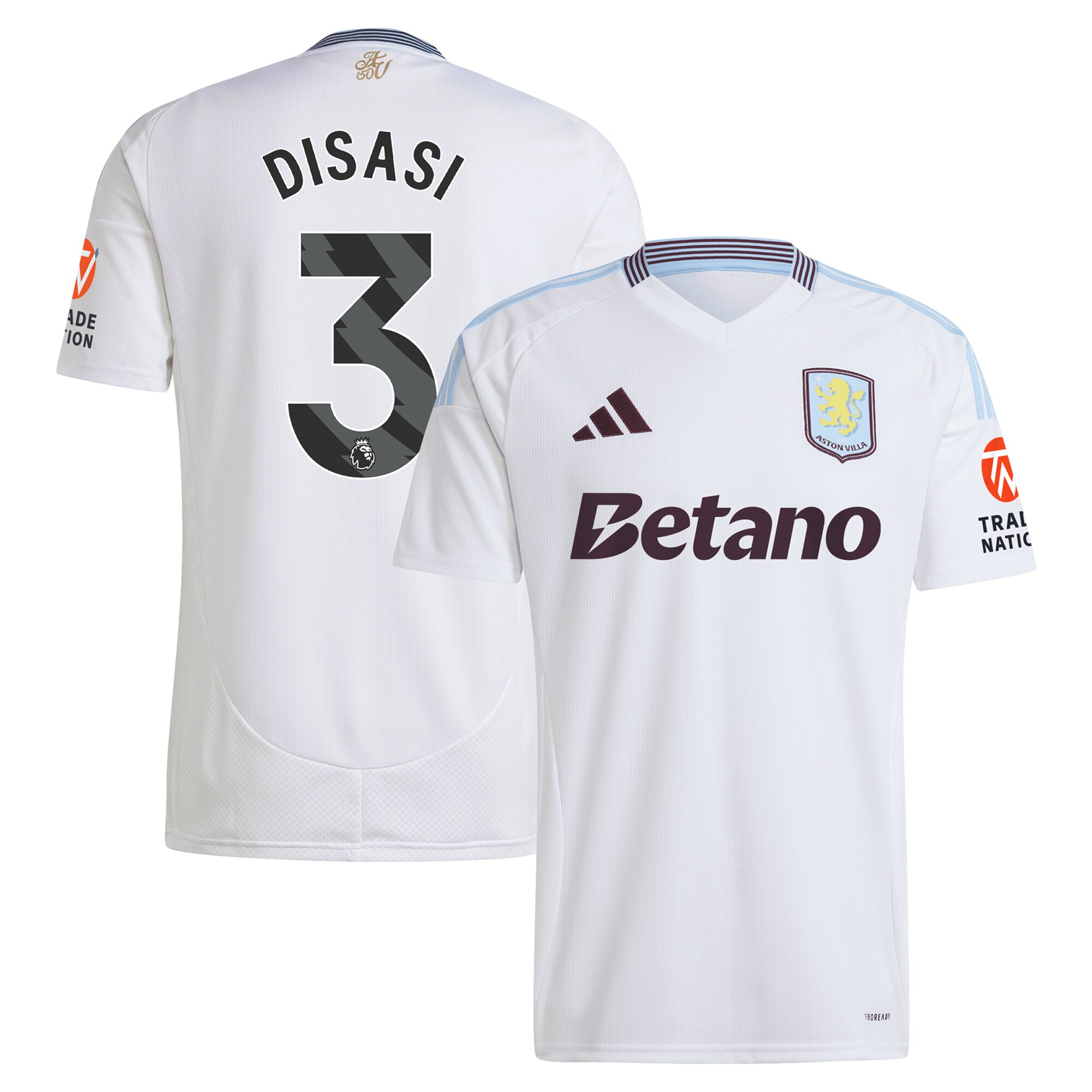 aston villa adidas away shirt 2024-25 with disasi 3 printing Collection | Official Aston Villa Jerseys