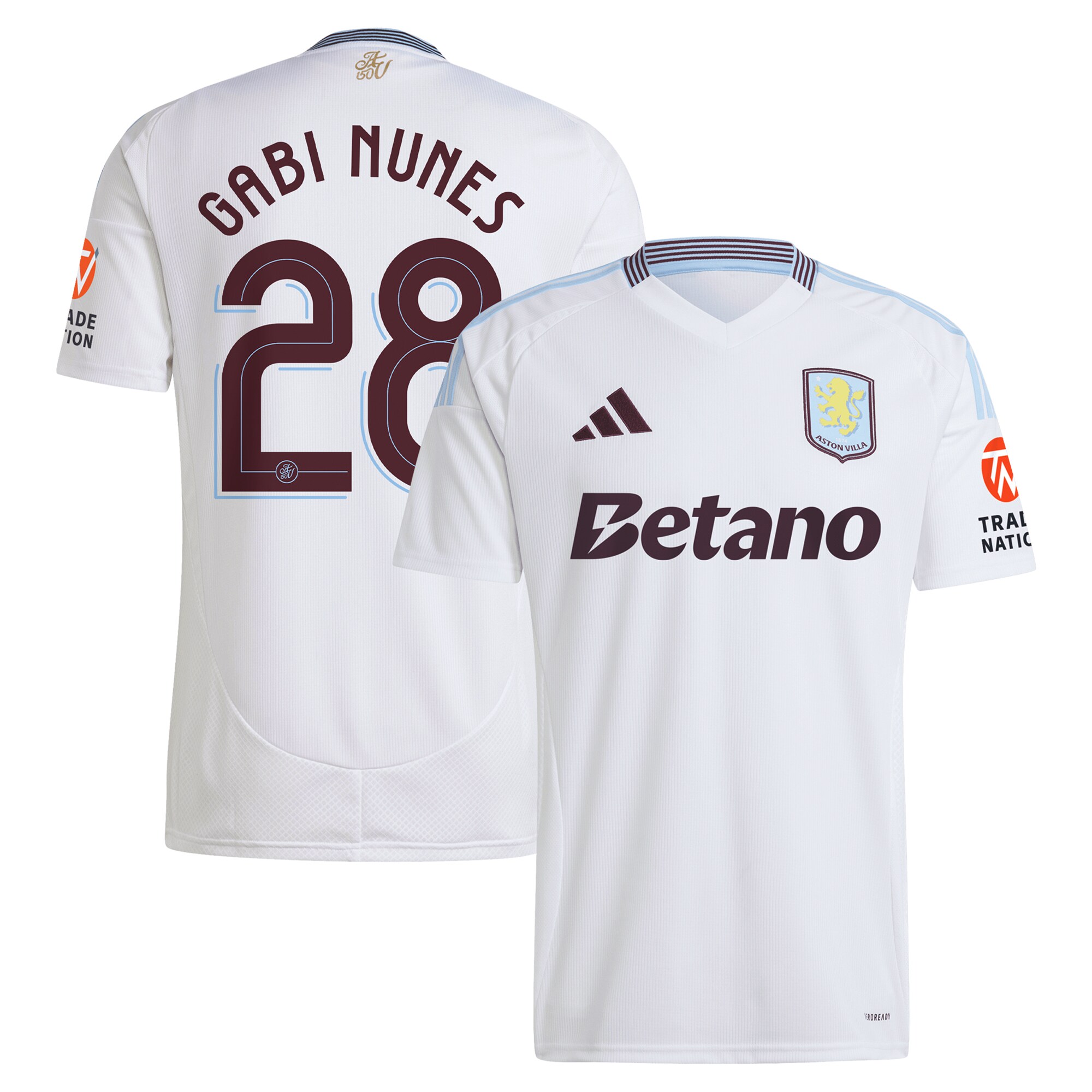 aston villa adidas away shirt 2024-25 with gabi nunes 28 cup printing Collection | Official Aston Villa Jerseys