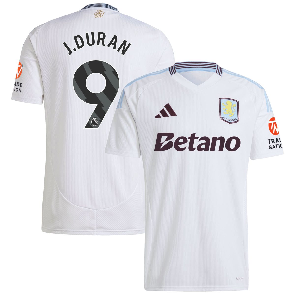 aston villa adidas away shirt 2024-25 with j.duran 9 printing Collection | Official Aston Villa Jerseys
