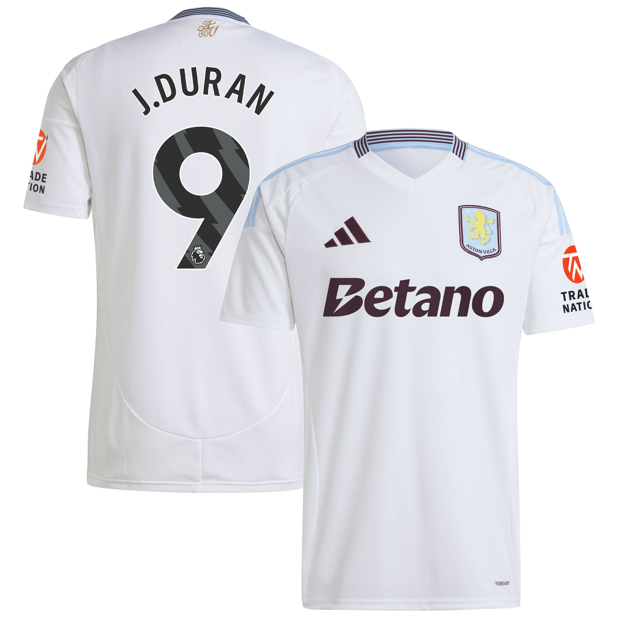 aston villa adidas away shirt 2024-25 with j.duran 9 printing Collection | Official Aston Villa Jerseys