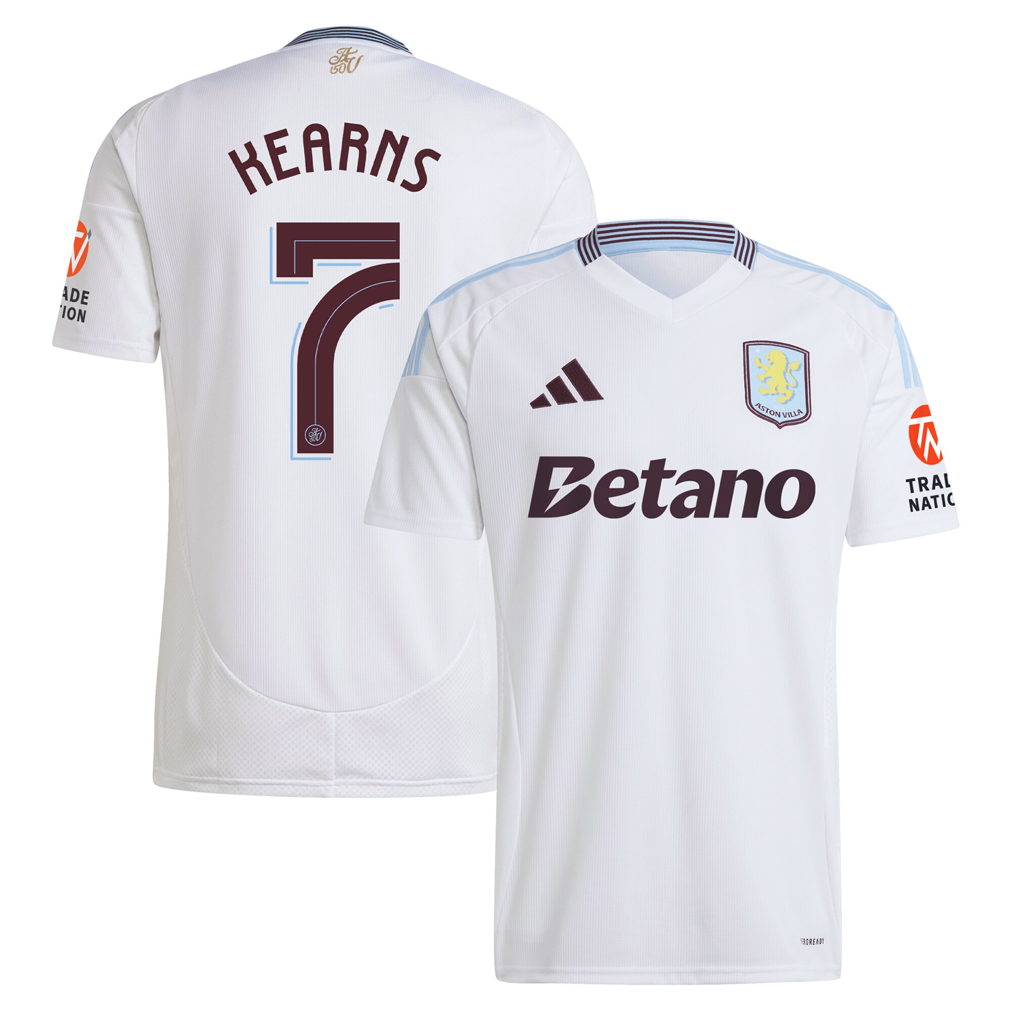 aston villa adidas away shirt 2024-25 with kearns 7 cup printing Collection | Official Aston Villa Jerseys