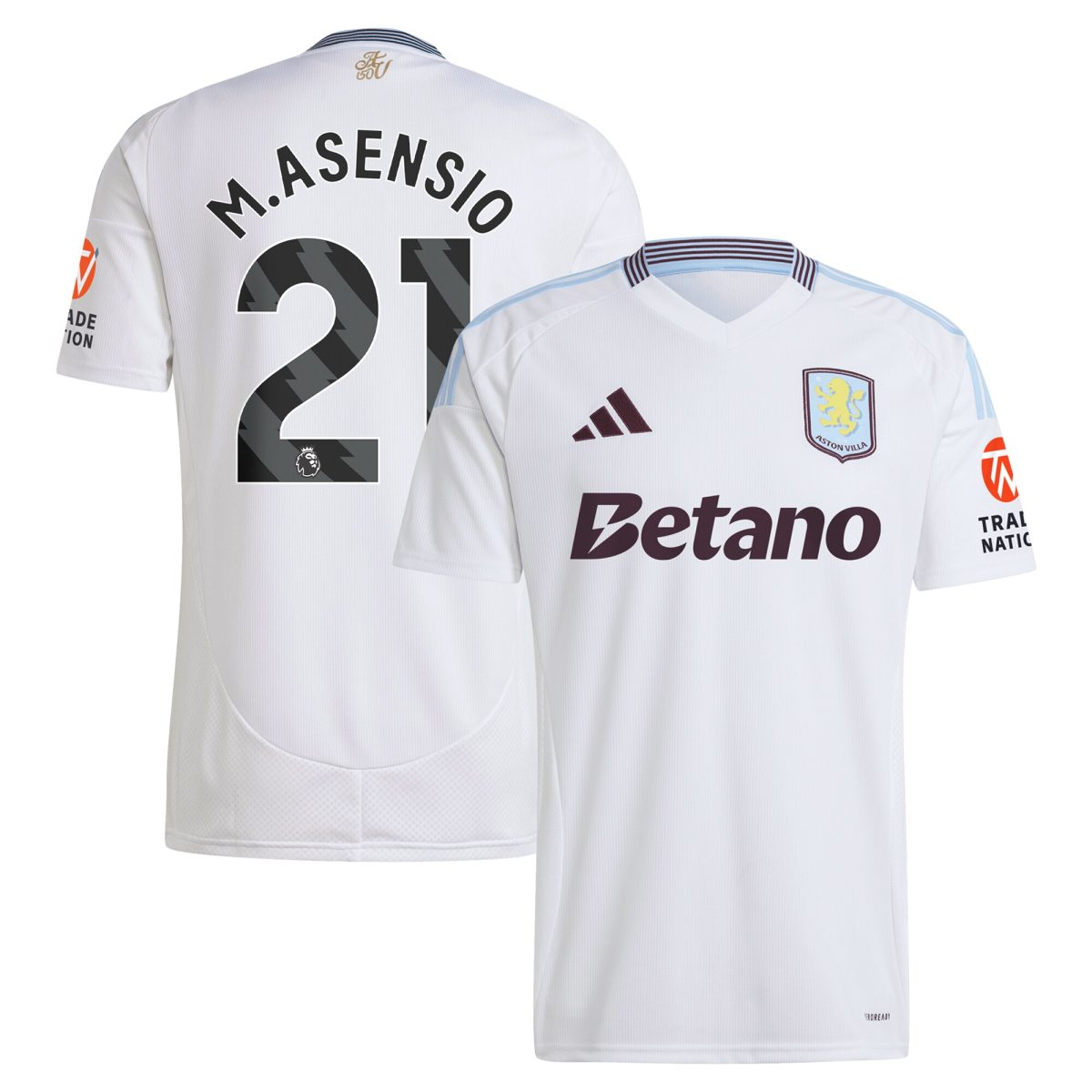 aston villa adidas away shirt 2024-25 with m.asensio 21 printing Collection | Official Aston Villa Jerseys