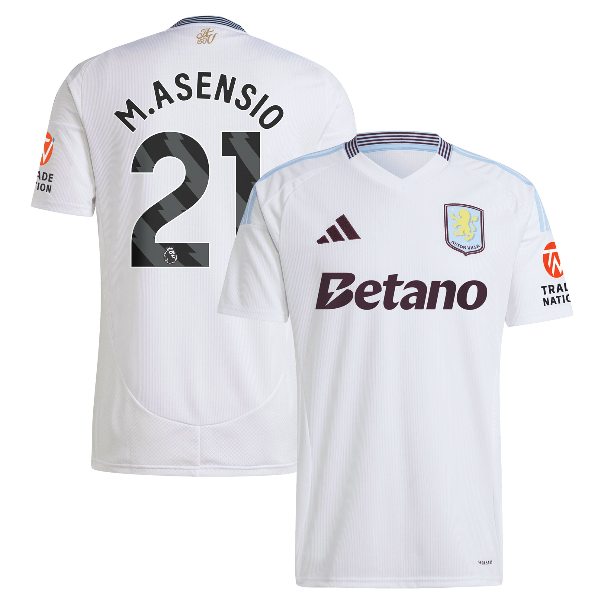 aston villa adidas away shirt 2024-25 with m.asensio 21 printing Collection | Official Aston Villa Jerseys