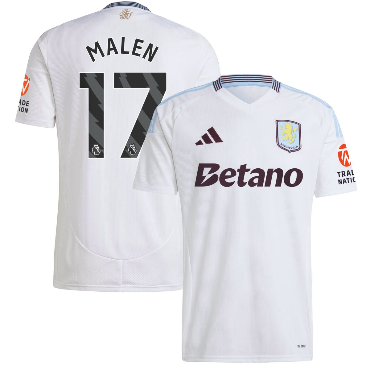 aston villa adidas away shirt 2024-25 with malen 17 printing Collection | Official Aston Villa Jerseys