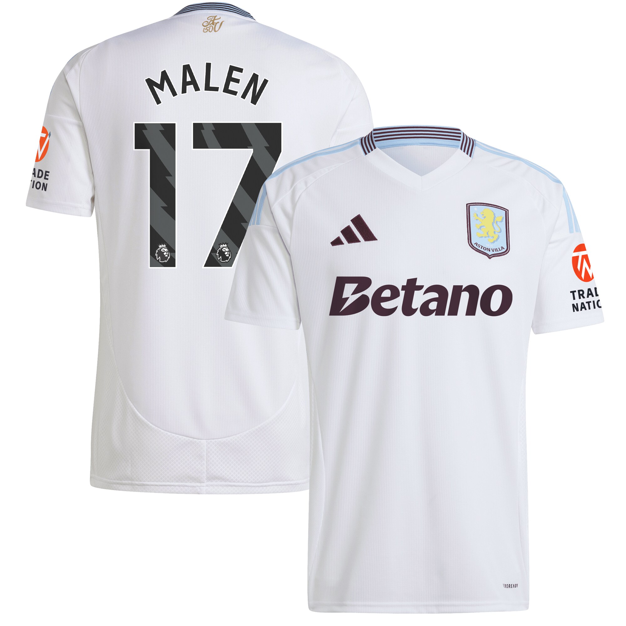 aston villa adidas away shirt 2024-25 with malen 17 printing Collection | Official Aston Villa Jerseys