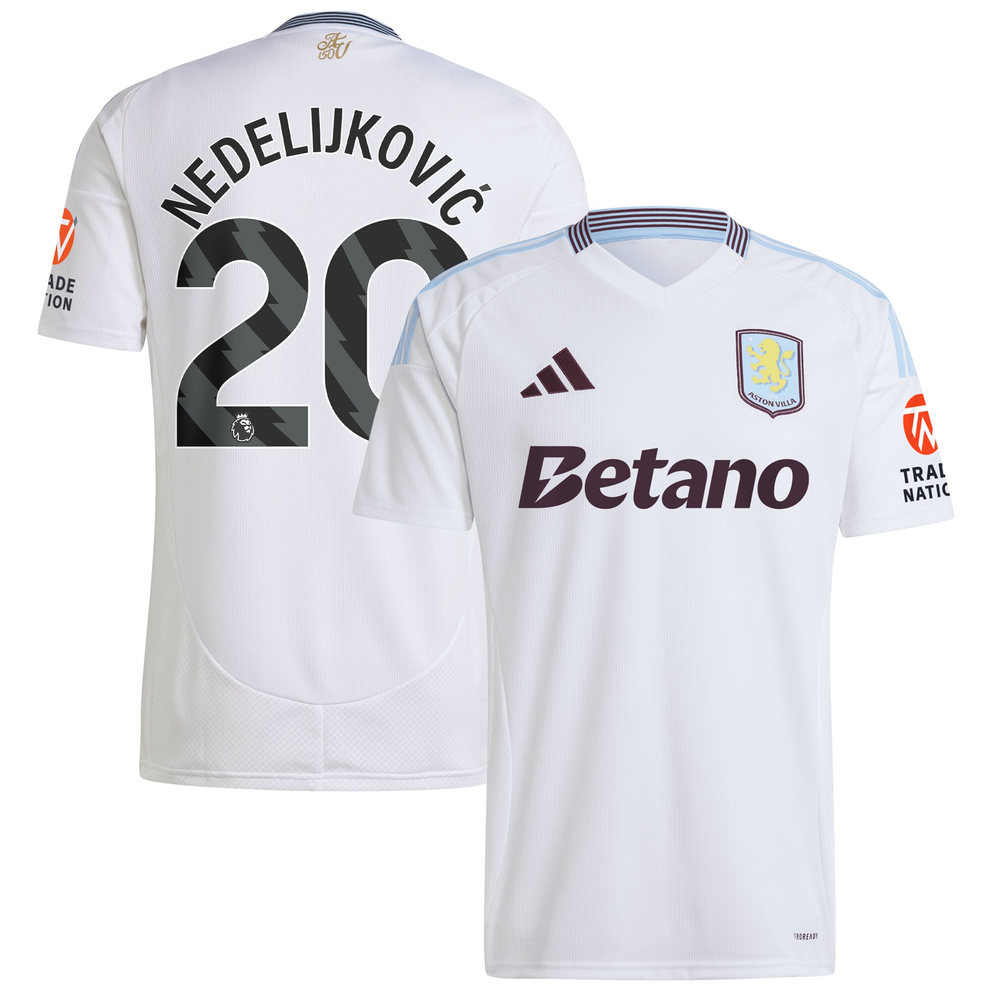 aston villa adidas away shirt 2024-25 with nedeljković 20 printing Collection | Official Aston Villa Jerseys