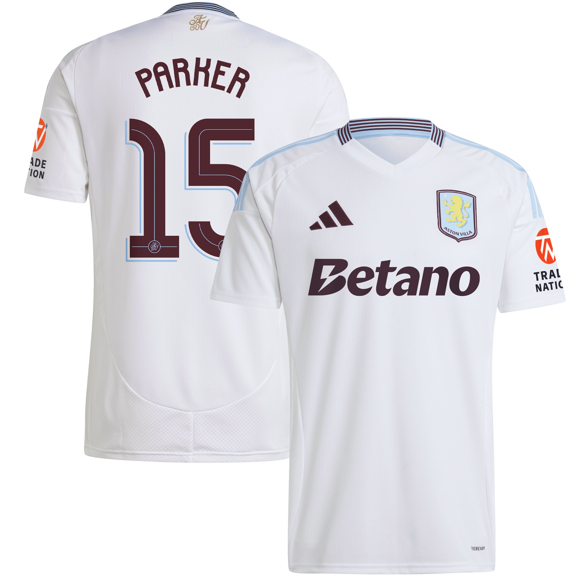 aston villa adidas away shirt 2024-25 with parker 15 cup printing Collection | Official Aston Villa Jerseys