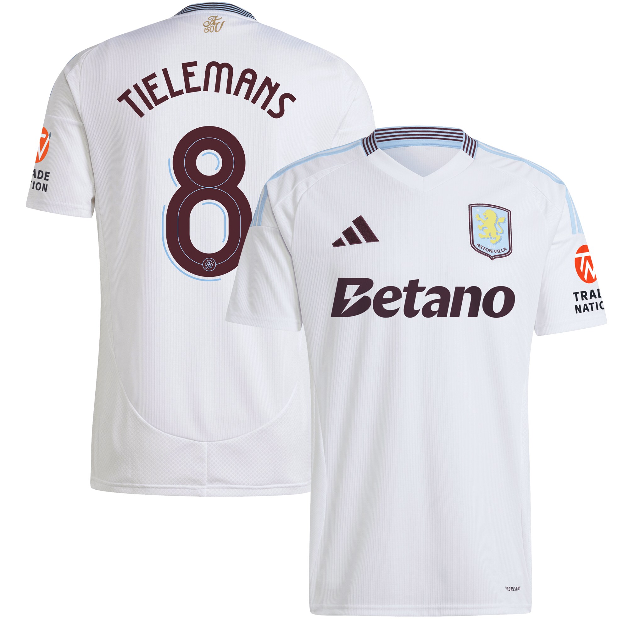 aston villa adidas away shirt 2024-25 with tielemans 8 cup printing Collection | Official Aston Villa Jerseys