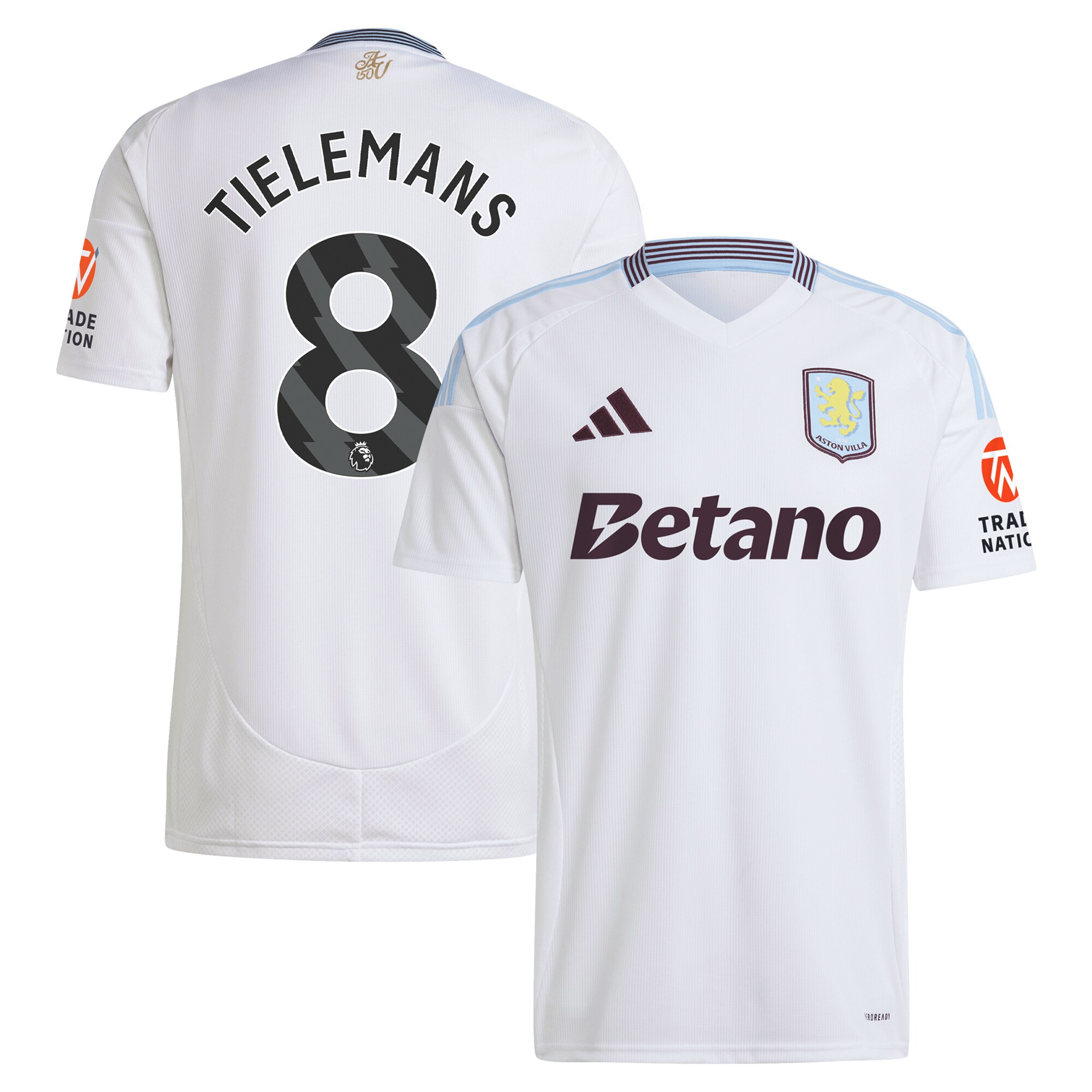 aston villa adidas away shirt 2024-25 with tielemans 8 printing Collection | Official Aston Villa Jerseys