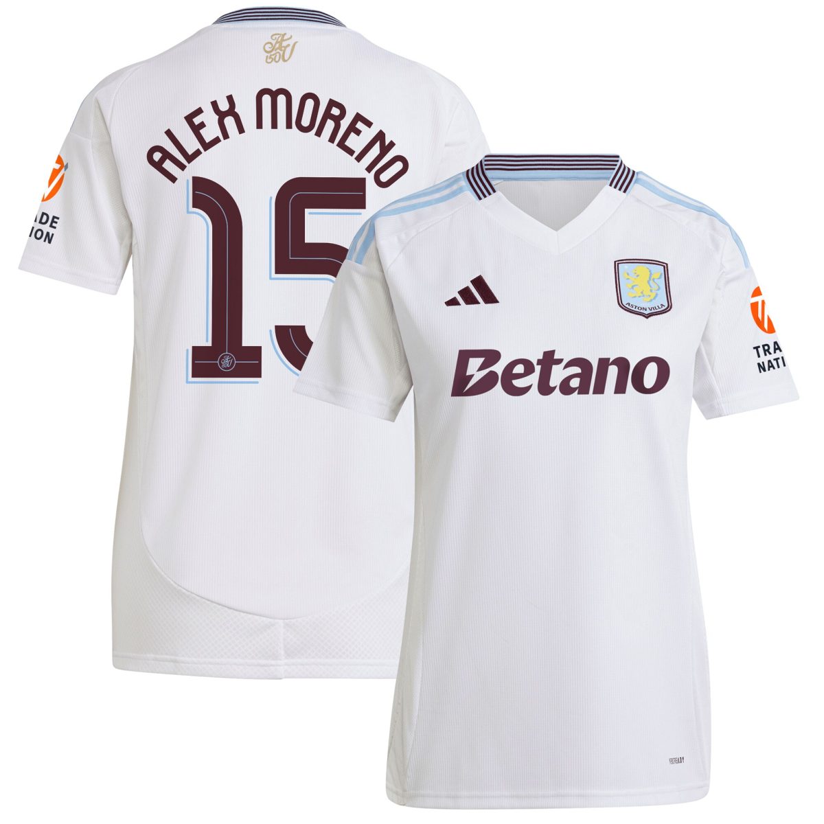 aston villa adidas away shirt 2024-25 – womens with alex moreno 15 cup printing Collection | Official Aston Villa Jerseys