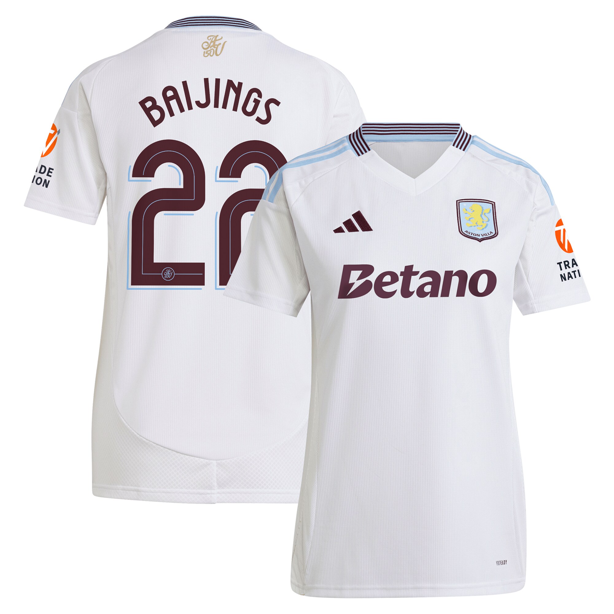 aston villa adidas away shirt 2024-25 – womens with baijings 22 cup printing Collection | Official Aston Villa Jerseys