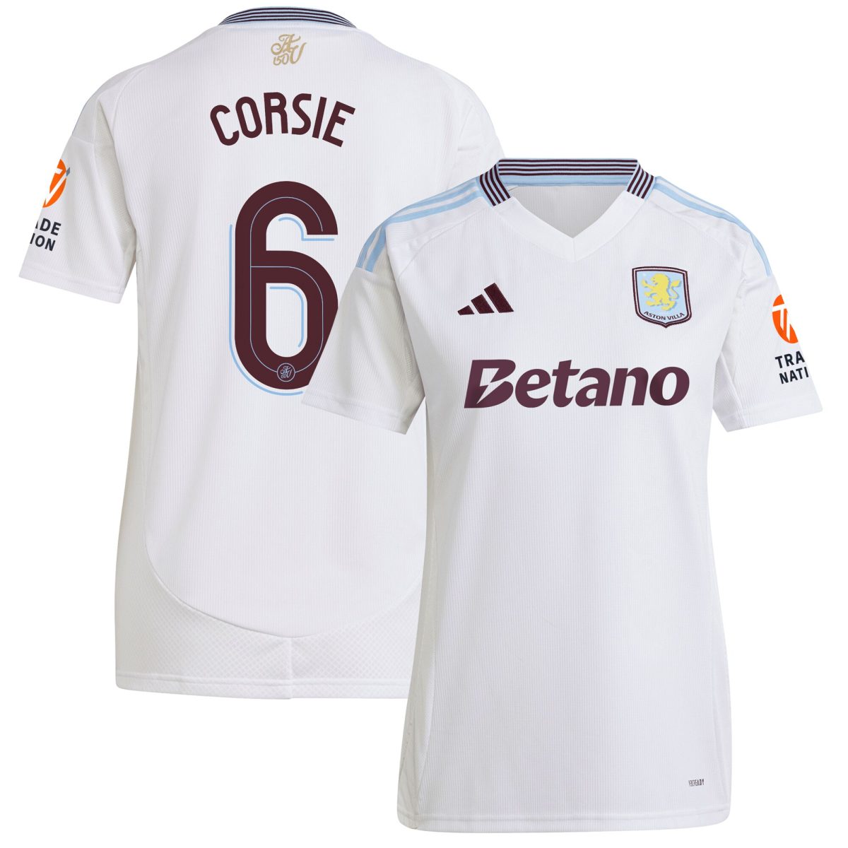 aston villa adidas away shirt 2024-25 – womens with corsie 6 cup printing Collection | Official Aston Villa Jerseys