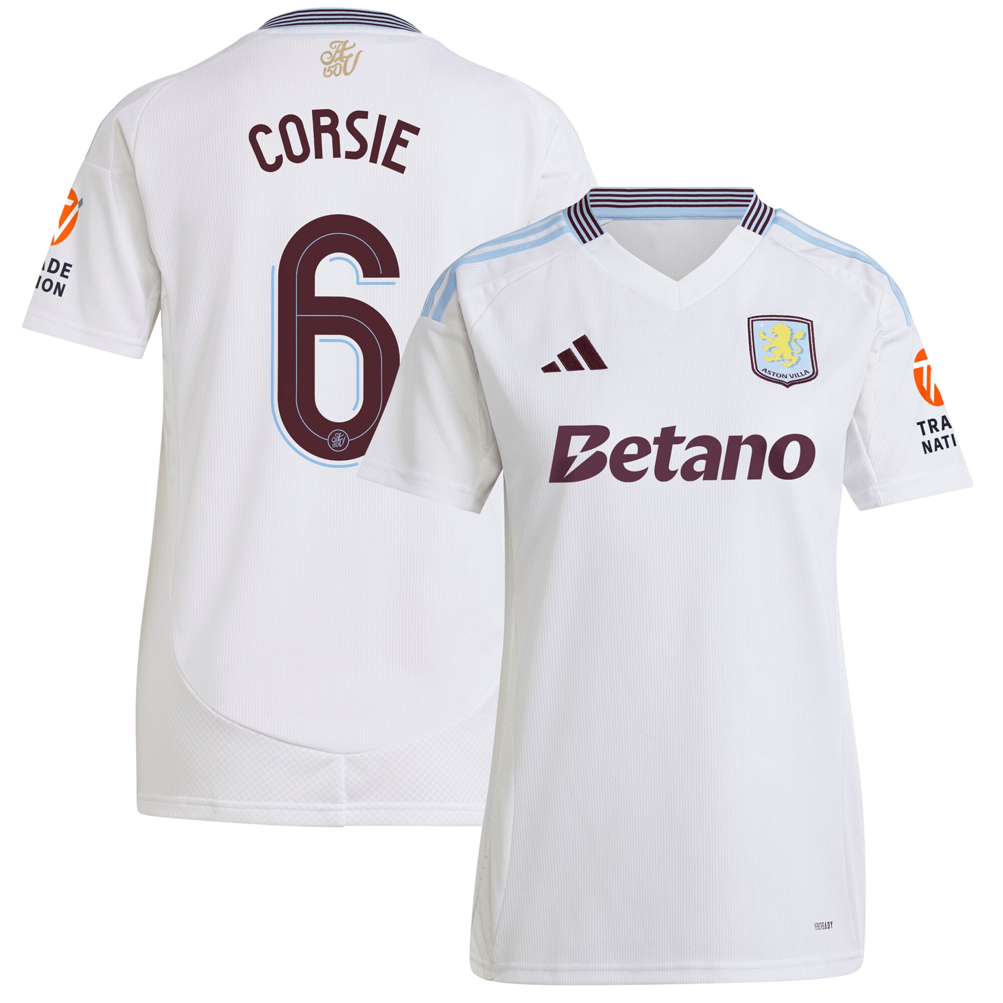 aston villa adidas away shirt 2024-25 – womens with corsie 6 cup printing Collection | Official Aston Villa Jerseys