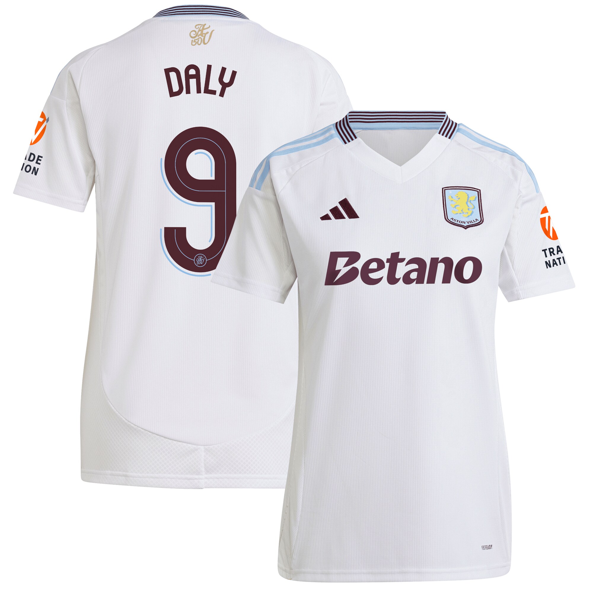 aston villa adidas away shirt 2024-25 – womens with daly 9 cup printing Collection | Official Aston Villa Jerseys