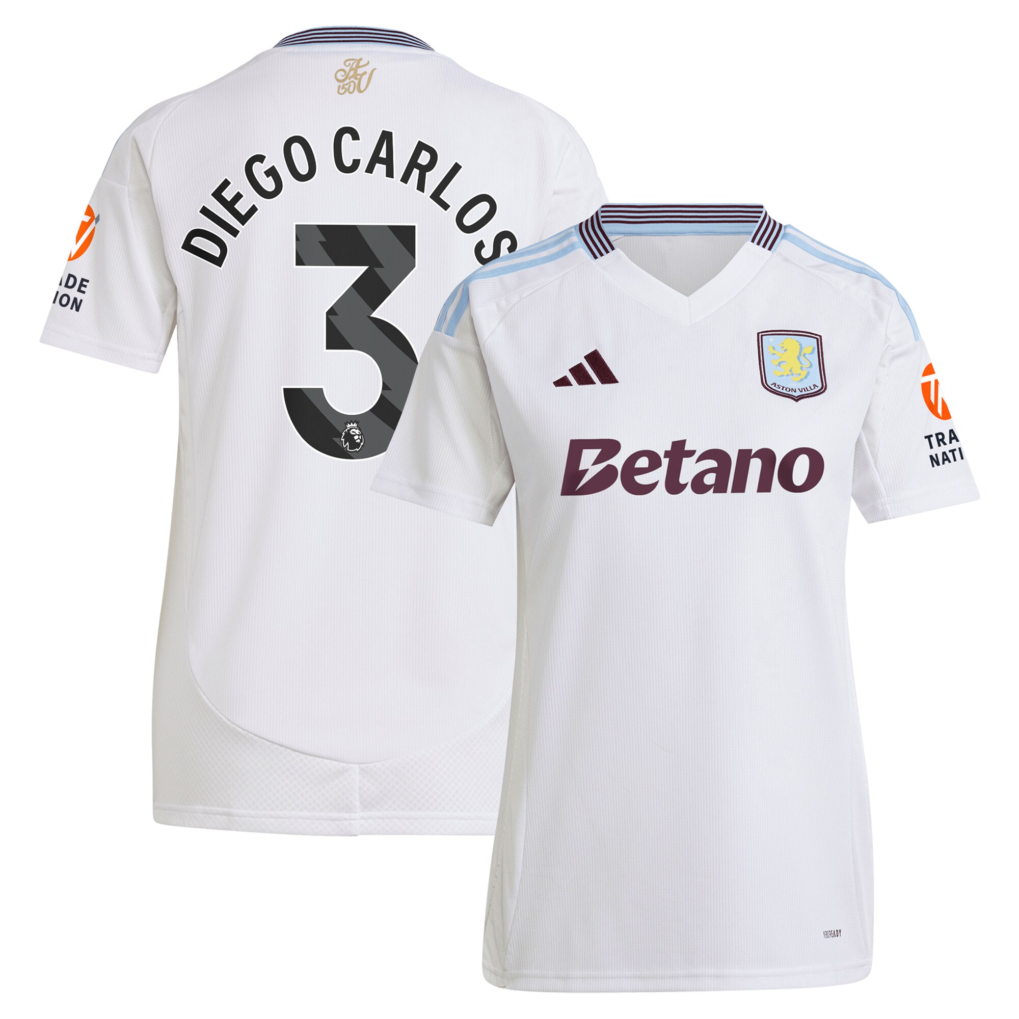 aston villa adidas away shirt 2024-25 – womens with diego carlos 3 printing Collection | Official Aston Villa Jerseys