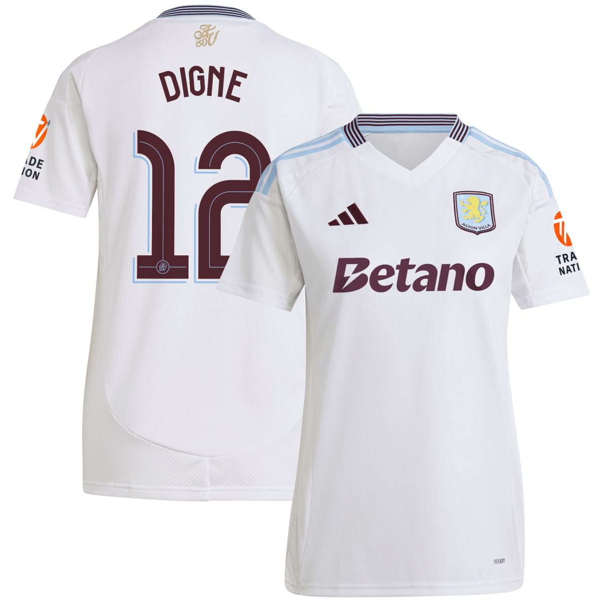 aston villa adidas away shirt 2024-25 – womens with digne 12 cup printing Collection | Official Aston Villa Jerseys