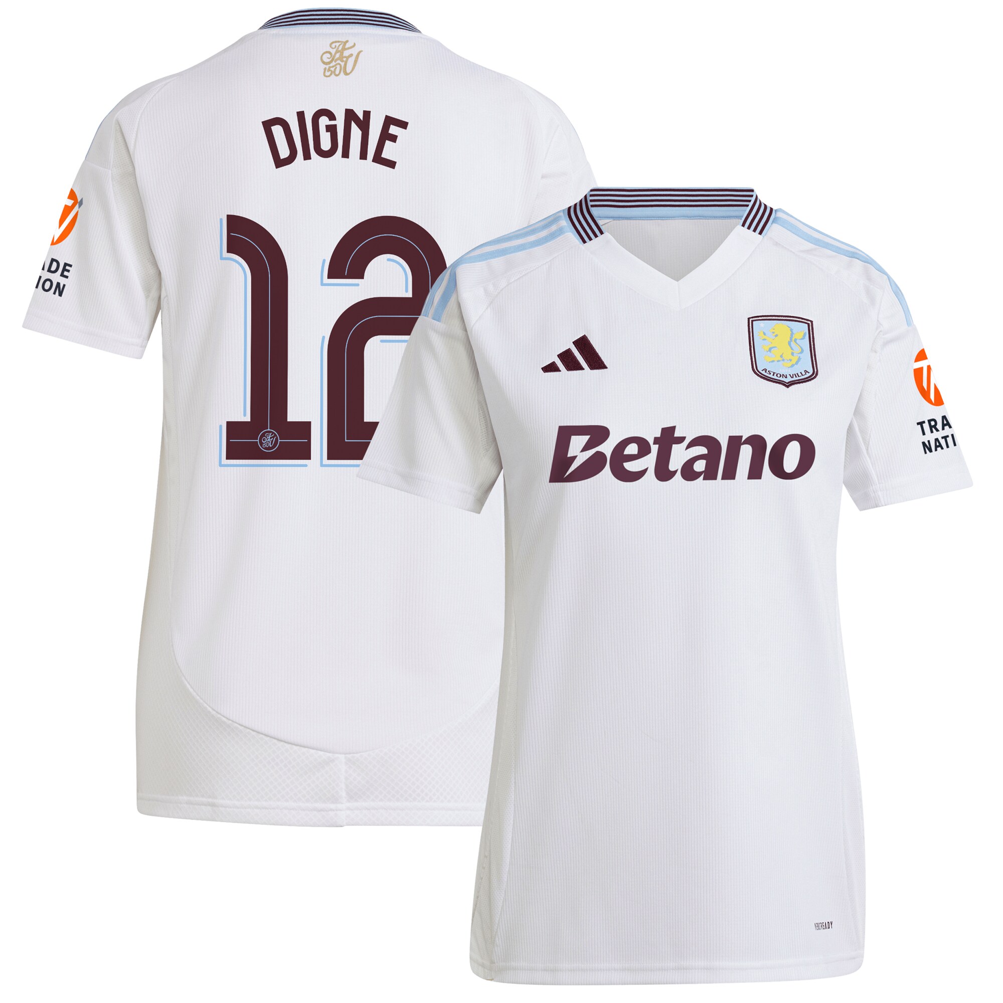aston villa adidas away shirt 2024-25 – womens with digne 12 cup printing Collection | Official Aston Villa Jerseys