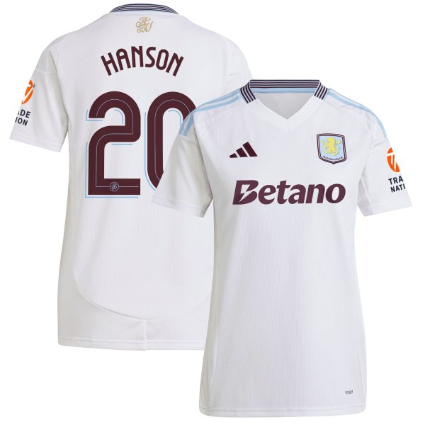aston villa adidas away shirt 2024-25 – womens with hanson 20 cup printing Collection | Official Aston Villa Jerseys