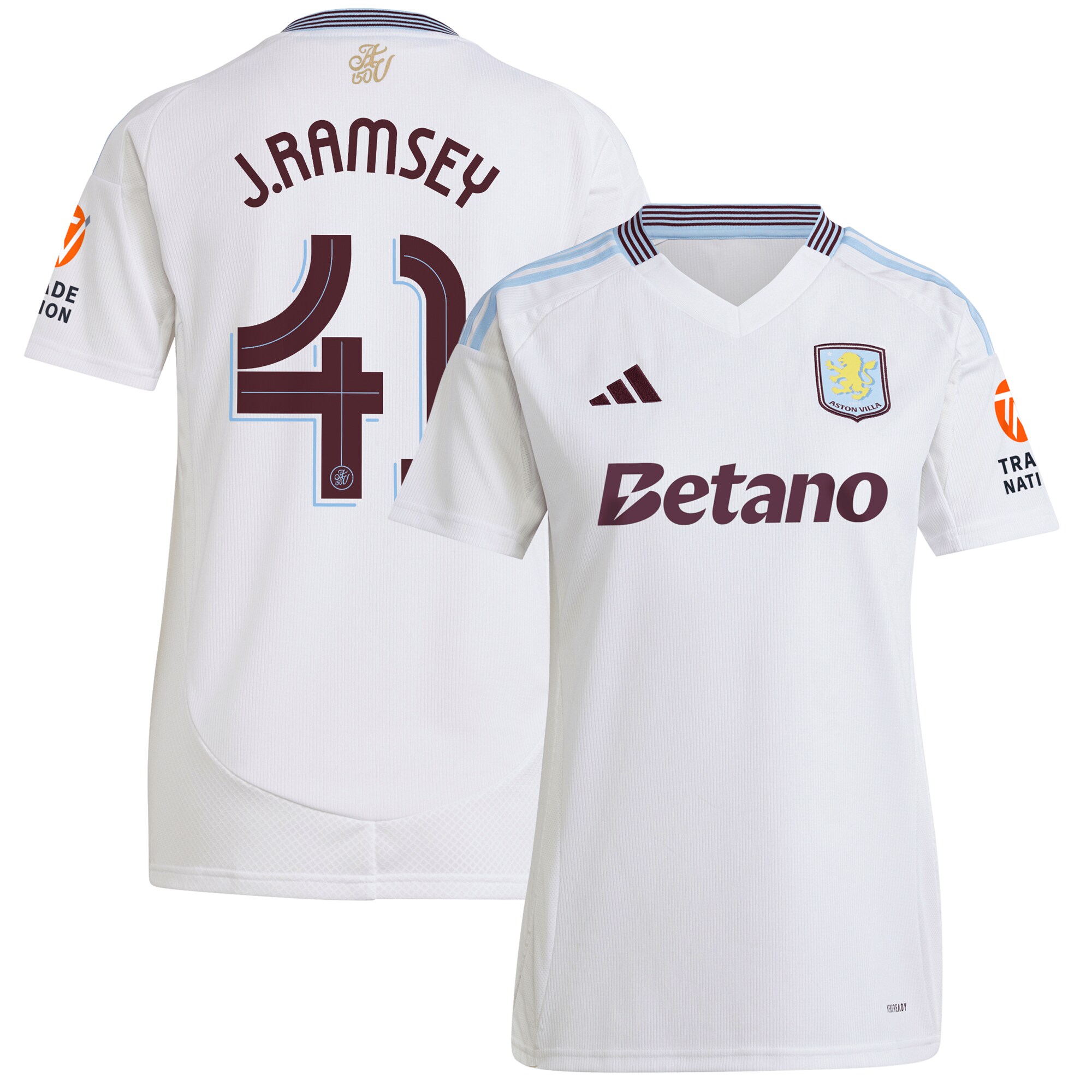 aston villa adidas away shirt 2024-25 – womens with j. ramsey 41 cup printing Collection | Official Aston Villa Jerseys