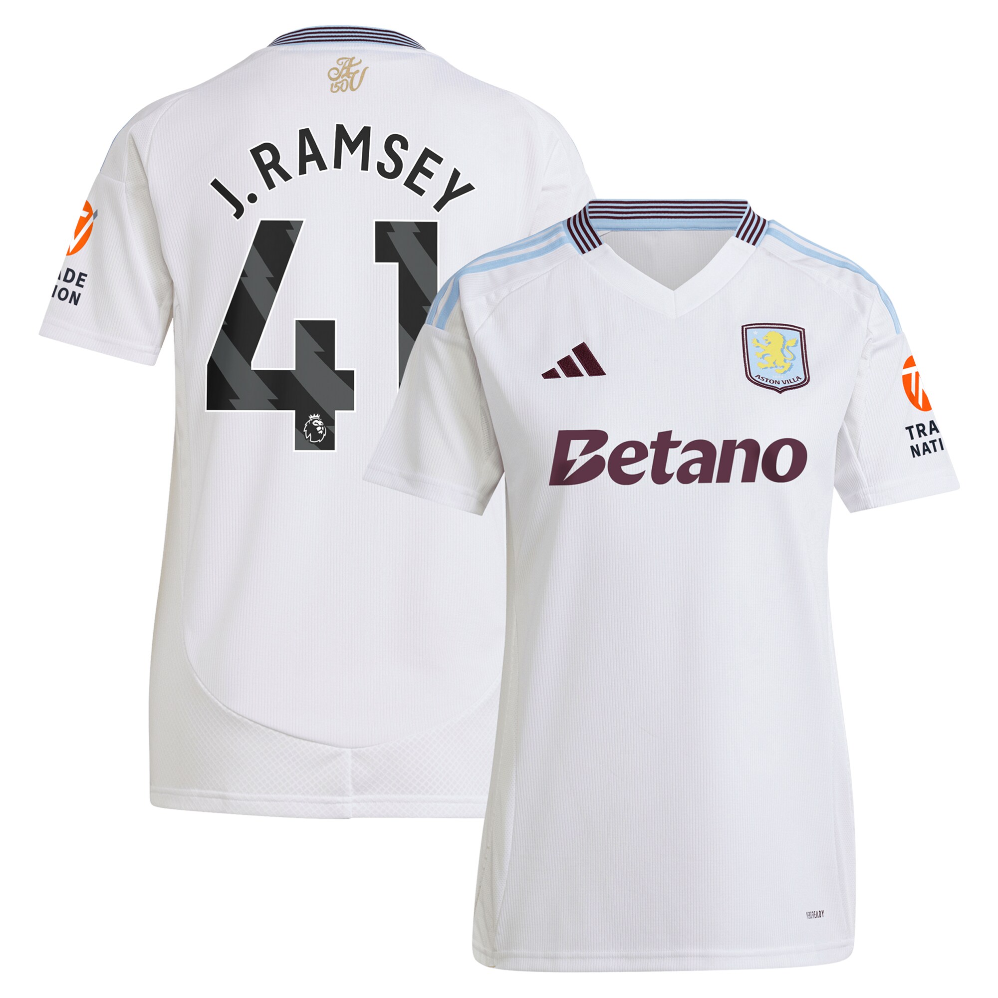 aston villa adidas away shirt 2024-25 – womens with j. ramsey 41 printing Collection | Official Aston Villa Jerseys