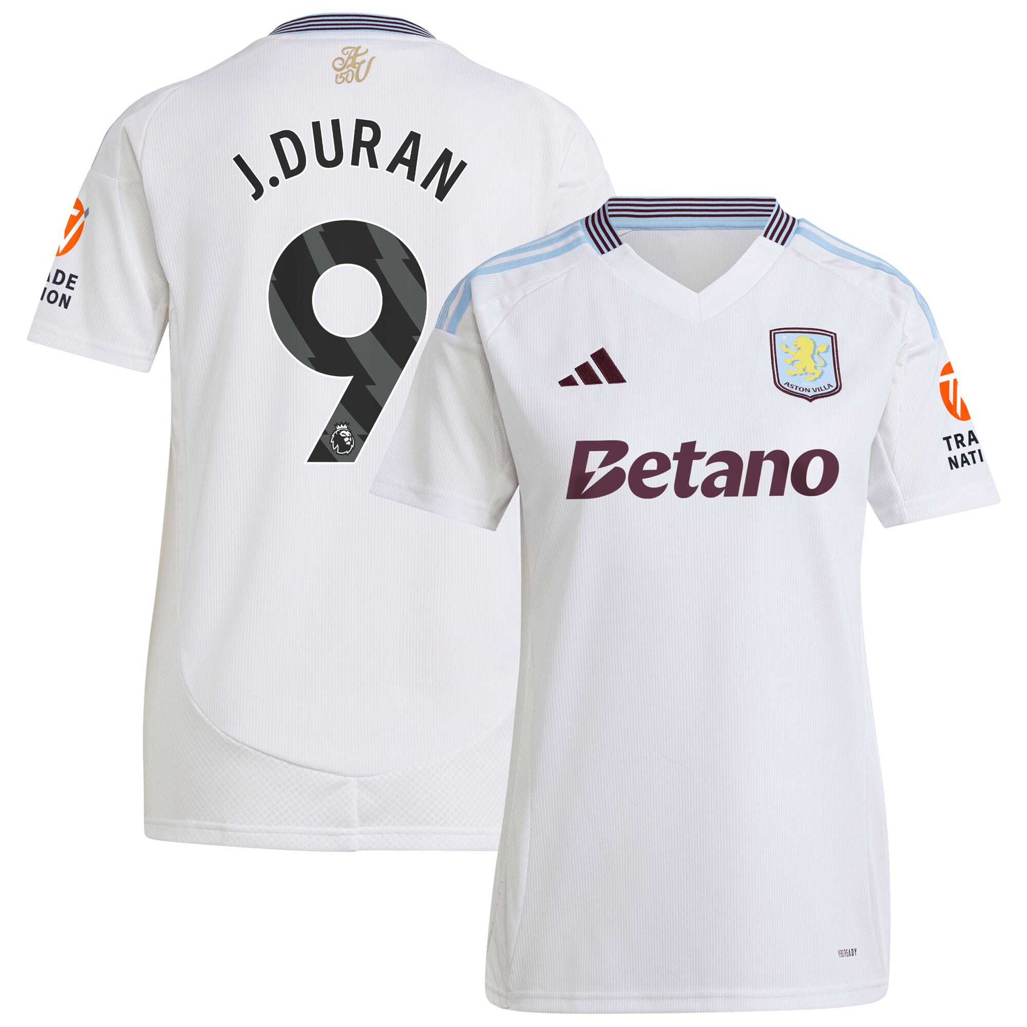 aston villa adidas away shirt 2024-25 – womens with j.duran 9 printing Collection | Official Aston Villa Jerseys