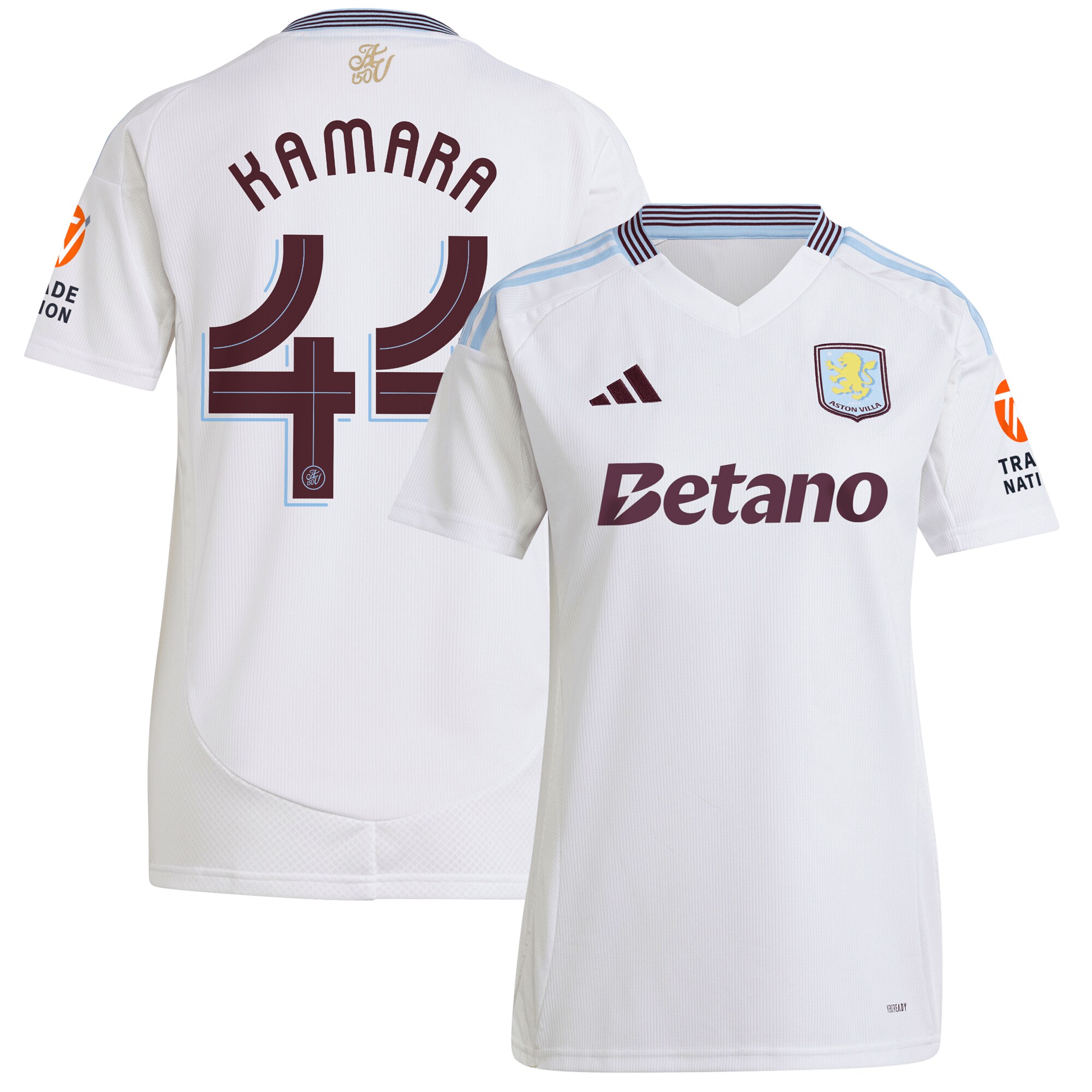 aston villa adidas away shirt 2024-25 – womens with kamara 44 cup printing Collection | Official Aston Villa Jerseys