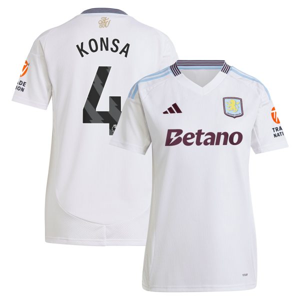 aston villa adidas away shirt 2024-25 – womens with konsa 4 printing Collection | Official Aston Villa Jerseys