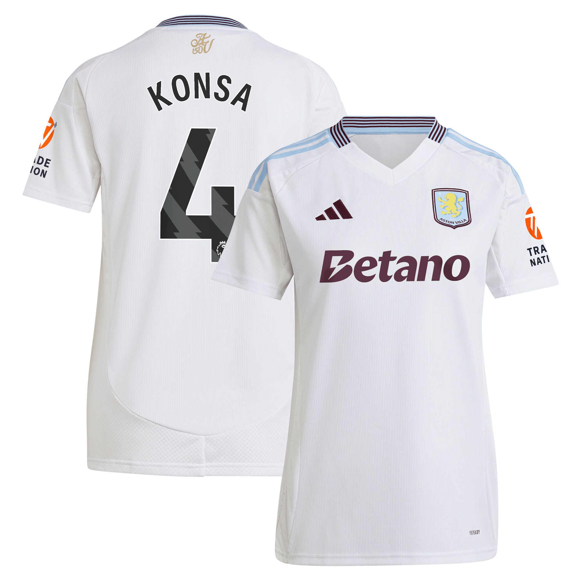 aston villa adidas away shirt 2024-25 – womens with konsa 4 printing Collection | Official Aston Villa Jerseys